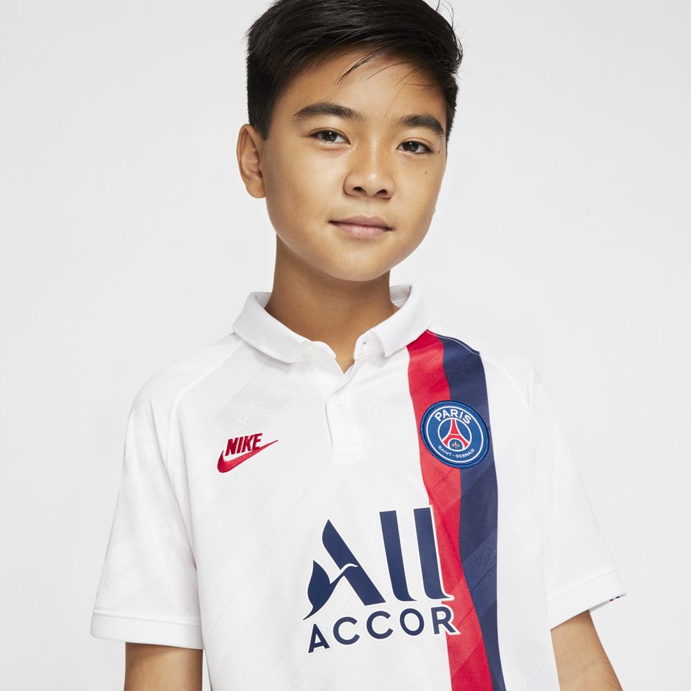Nike Paris Saint Germain 2019/20 Stadium Third Big Kids' Soccer Jersey - Authentic PSG Away Football Shirt for Youth - Perfect for Matchdays, Training & Fan Support