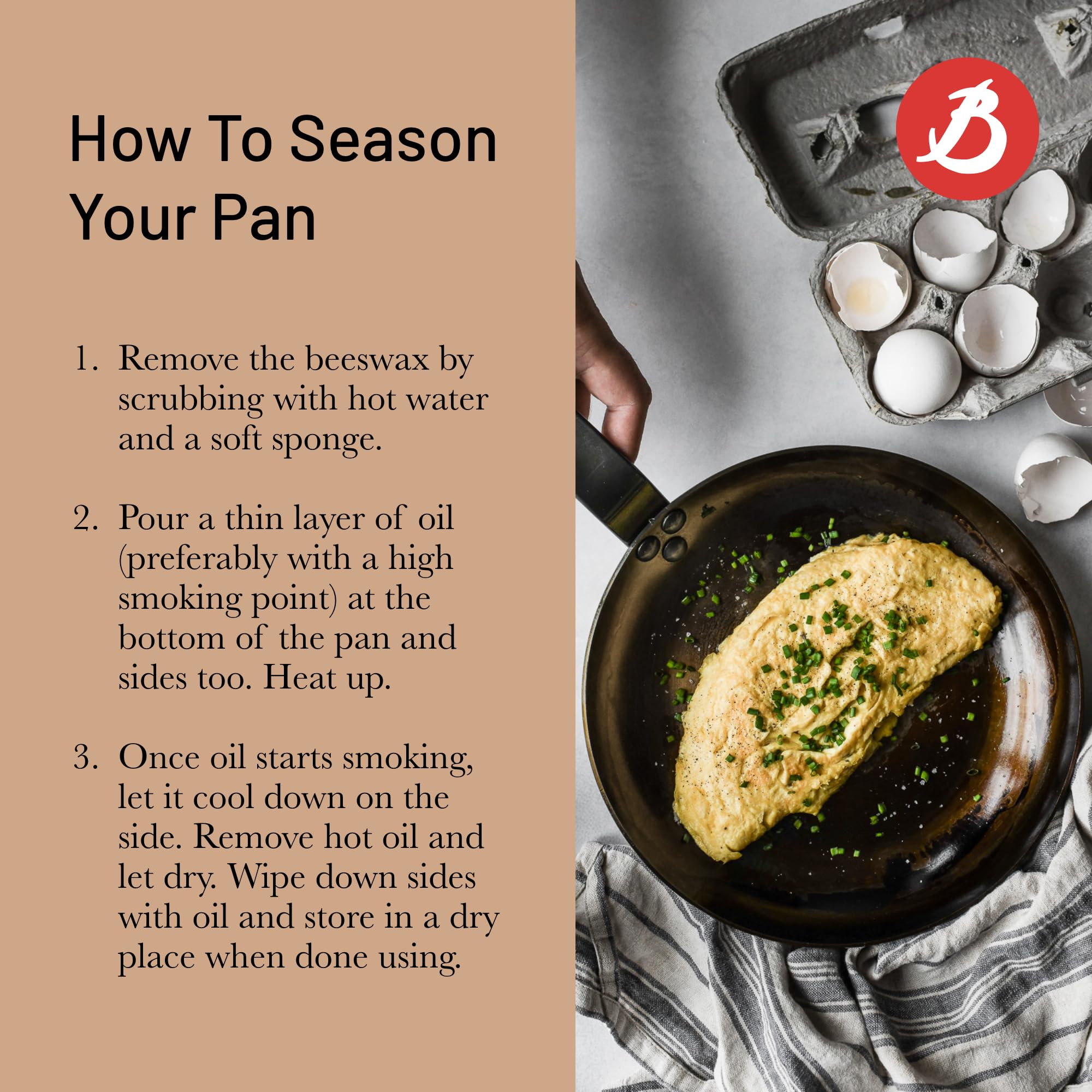de Buyer MINERAL B Carbon Steel Fry Pan 11