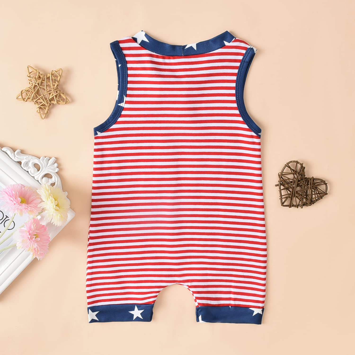 Aalizzwell Baby Boy Romper - Sleeveless Short One-Piece Outfit for Newborn & Infant | Soft & Breathable Summer Clothes for Playtime, Park Visits & Family Photos