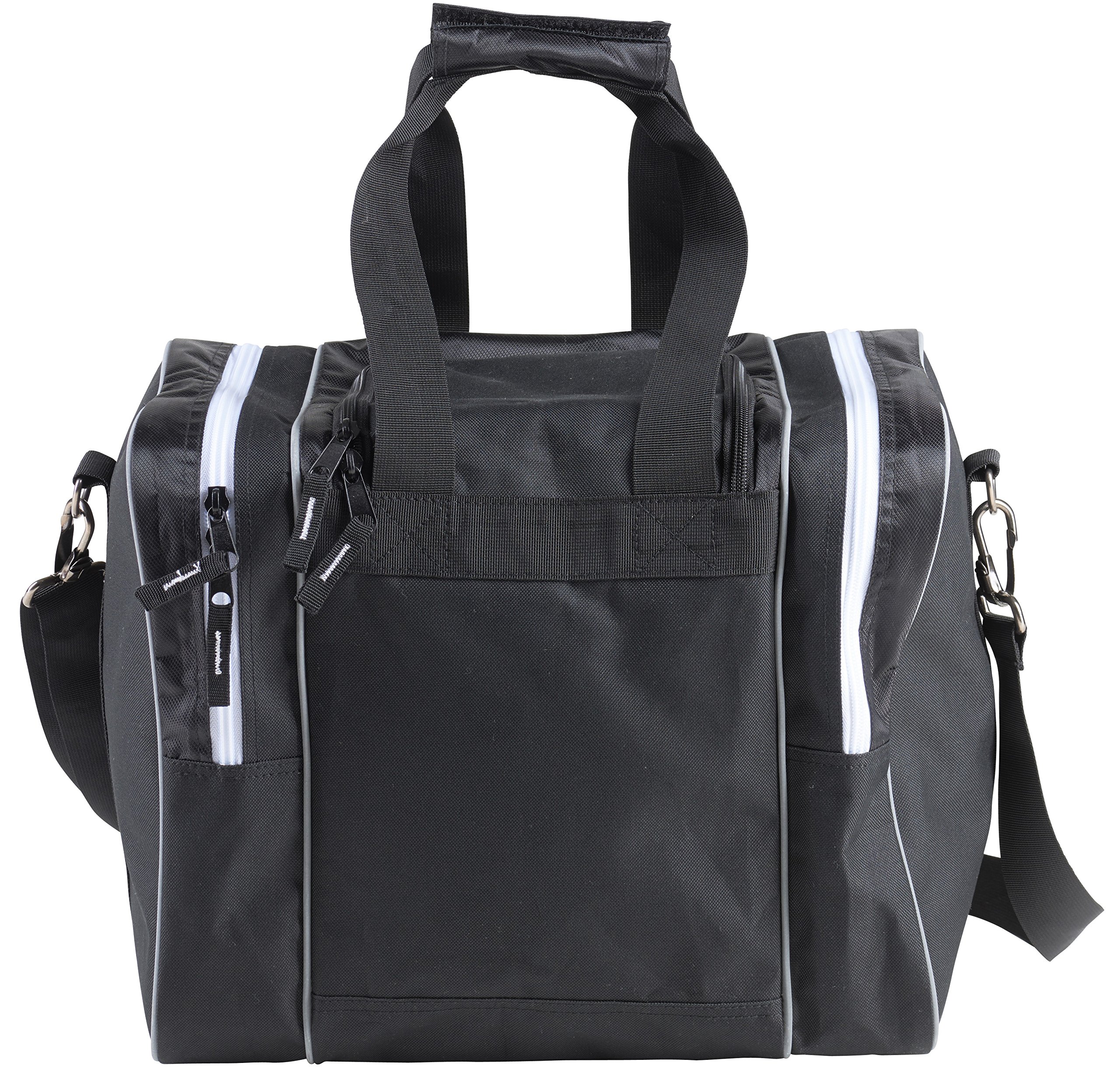 **Athletico Single Bowling Ball Tote Bag with Padded Holder - Fits Men's Size 14 Shoes & Accessories - Perfect for League Play, Practice & Tournaments**