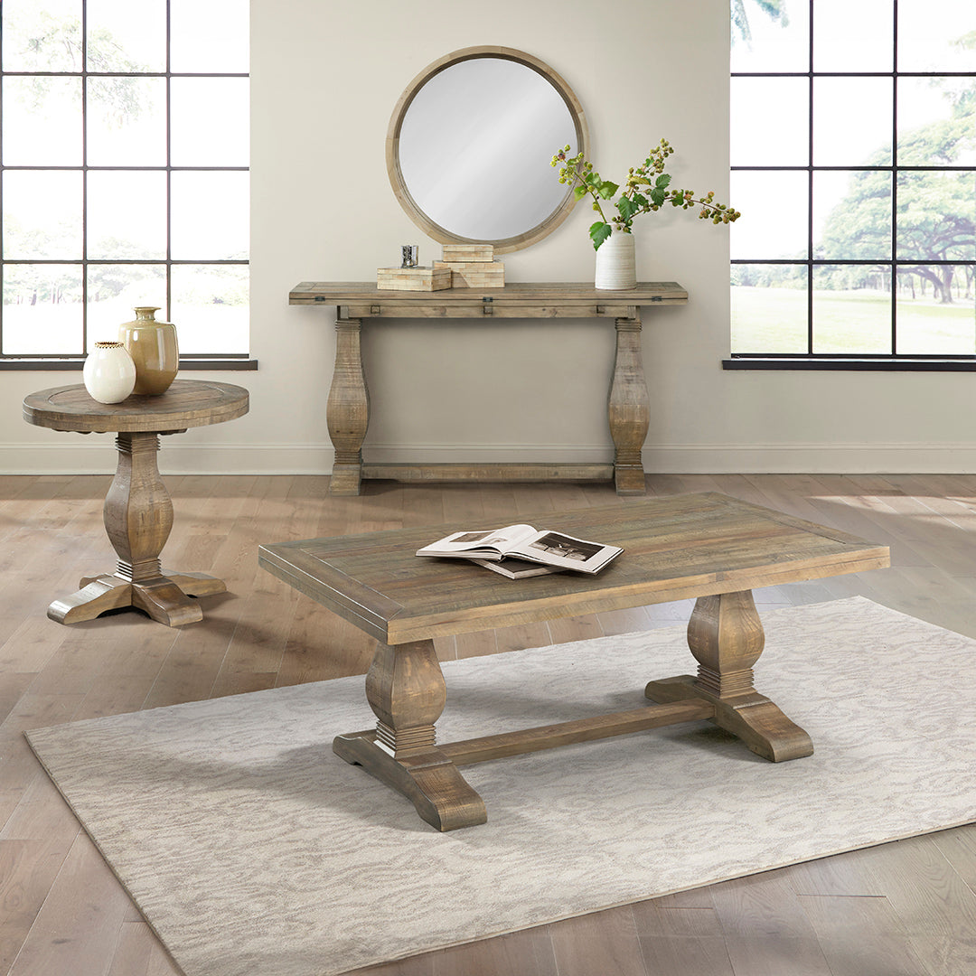 Modern Napa Coffee Table - Solid Wood Living Room Center Table with Storage Shelf | Perfect for Small Spaces, Apartments & Cozy Home Decor