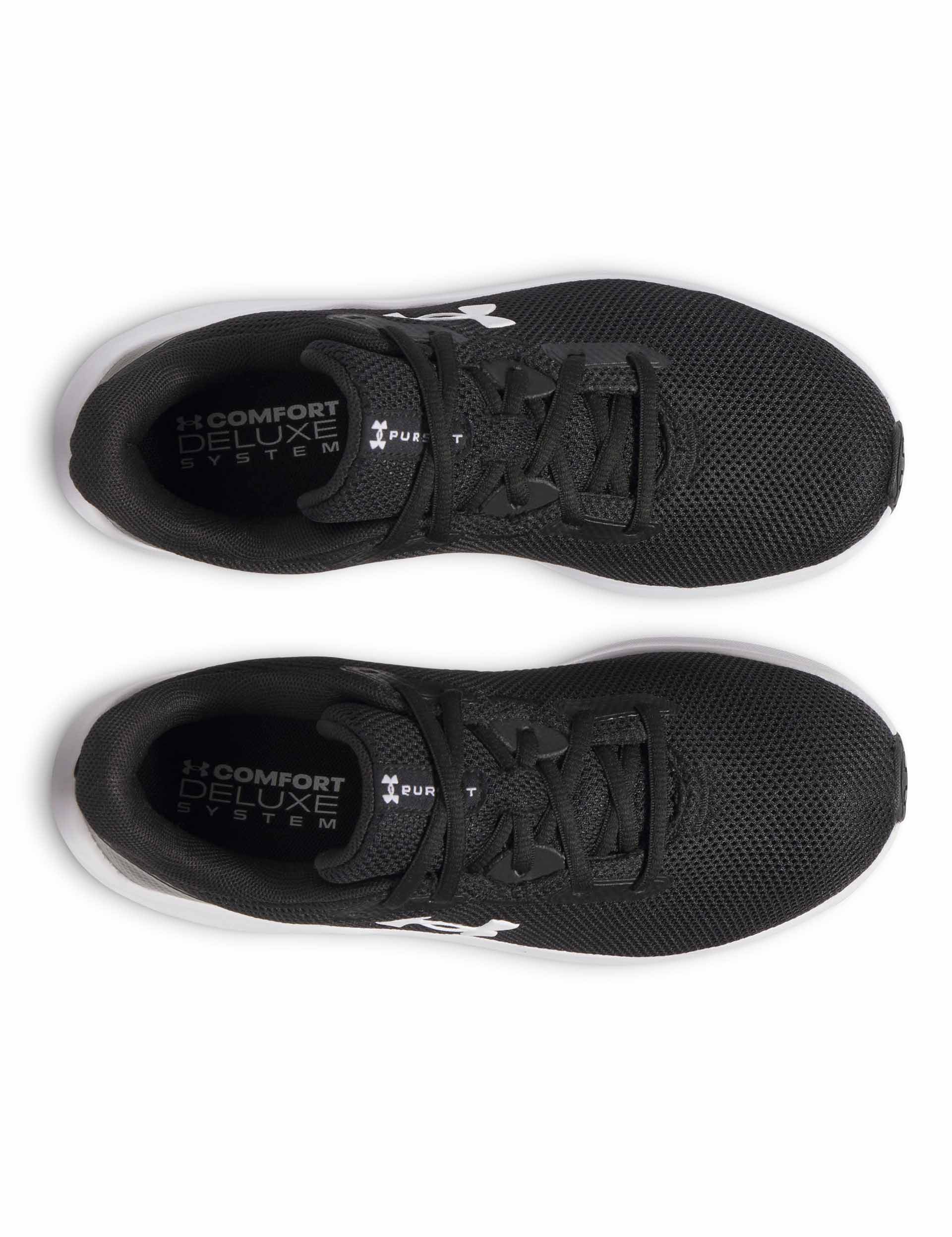Pursuit 4 Running Shoes for Men & Women - Lightweight Black & White Athletic Sneakers for Jogging, Gym Workouts & Daily Walking