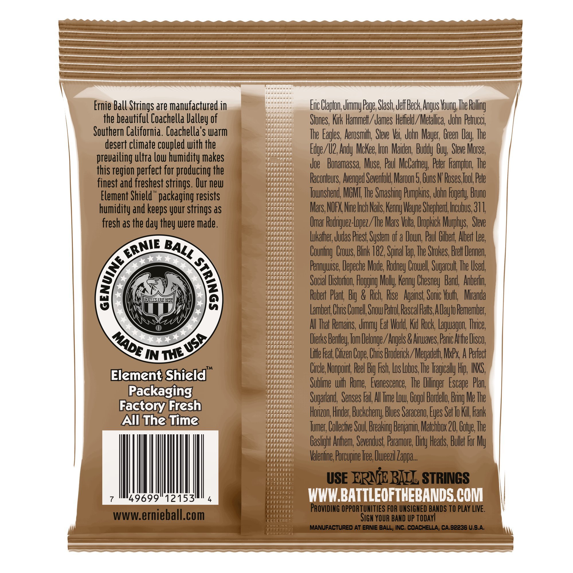 Ernie Ball Earthwood 12-String Light Phosphor Bronze Acoustic Guitar Strings (9-46 Gauge) - P02153 - Perfect for Folk, Rock & Country Music Performances