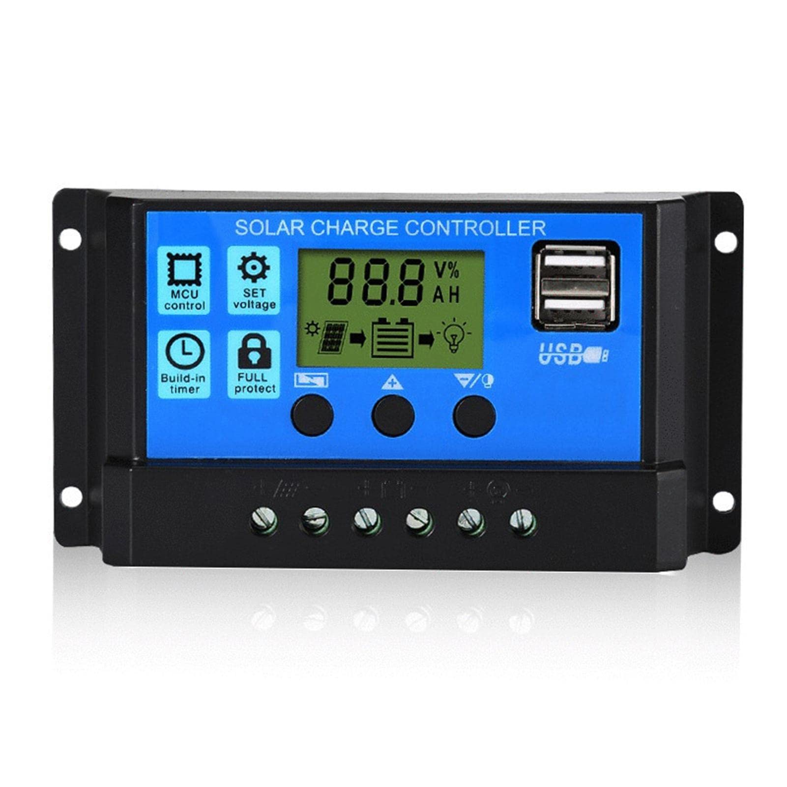 12V Solar Panel Kit with Battery Maintainer - 10W/30W/100W Solar Charger Controller, 10A-100A Polycrystalline Solar Starter Kit - Outdoor Solar Charger for RV, Car, Boat, Marine & Phone Charging | Perfect for Off-Grid Power, Camping & Emergency Backup