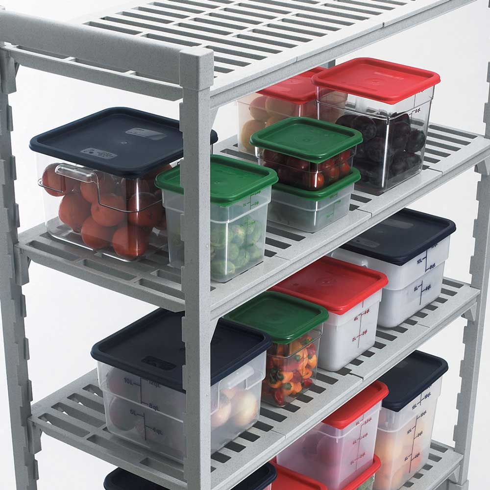 Cambro SFC2452 CamSquare 2 & 4 qt Food Storage Container Lid - Kelly Green | BPA-Free, Stackable for Restaurant, Kitchen & Meal Prep Organization