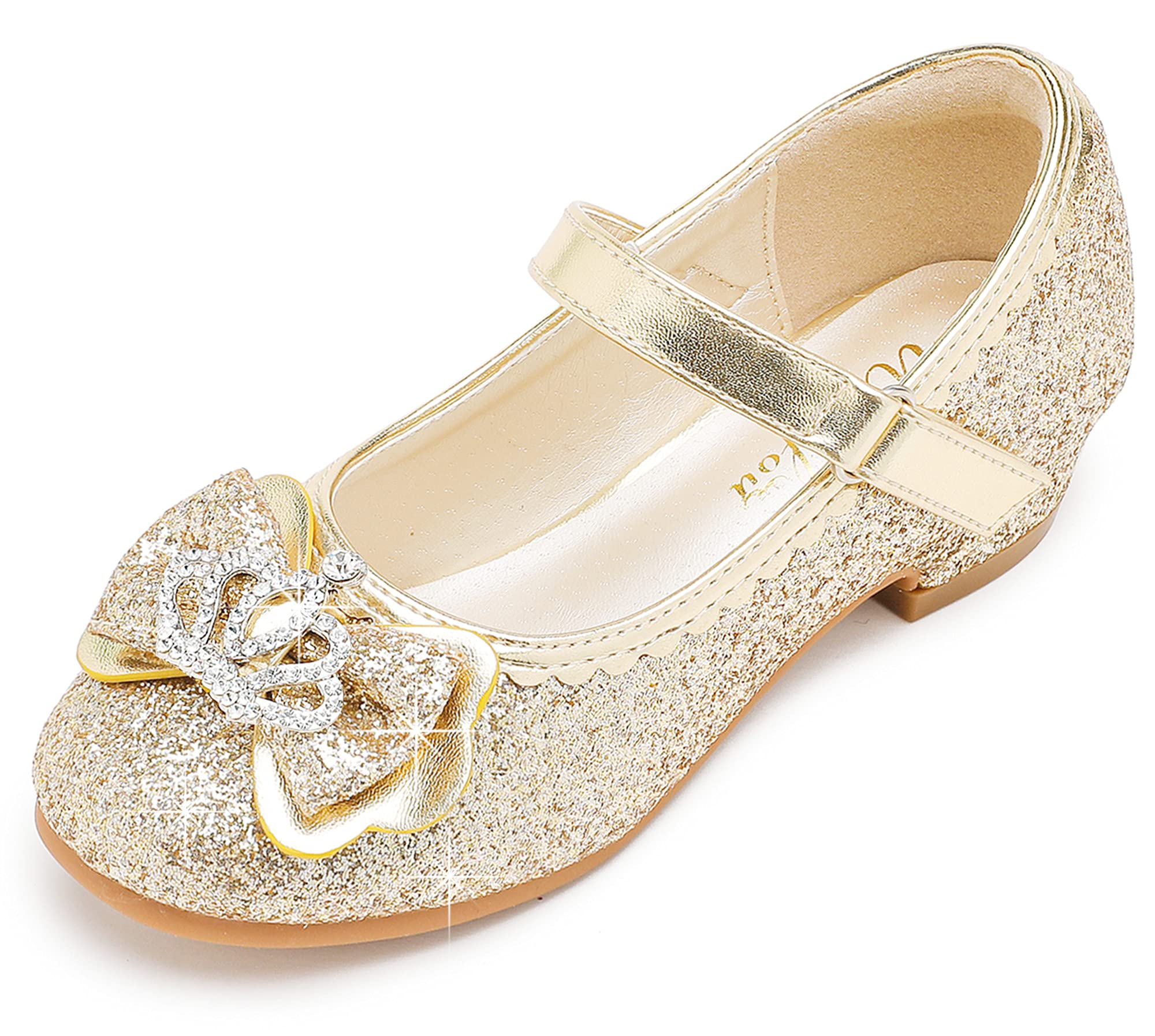 Walofou Flower Girls Dress Shoes - Wedding Party Heel Mary Jane Princess Shoes for Toddler & Kids | Perfect for Bridal Showers, First Communion & Special Occasions