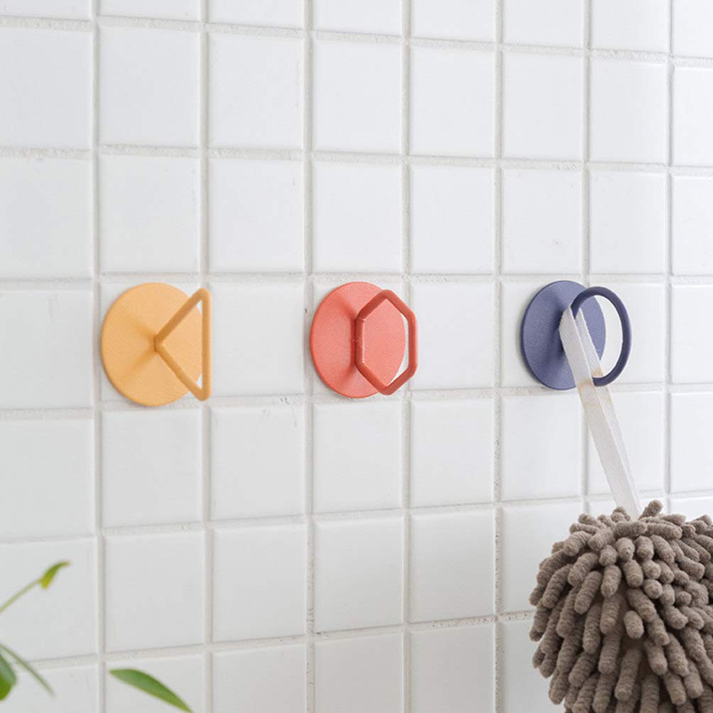 Cabilock 3-Pack Creative Wall Hooks - Multi-Purpose Decorative Hooks for Dorm, Door, Wardrobe & Home Organization - Space Saving Wall Mounted Hangers for Keys, Hats, Towels & More