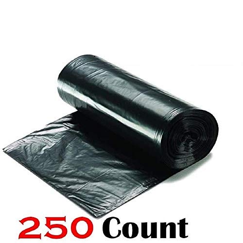 Heavy-Duty 33-39 Gallon Trash Can Liners - 250 Bulk Contractor Garbage Bags (33