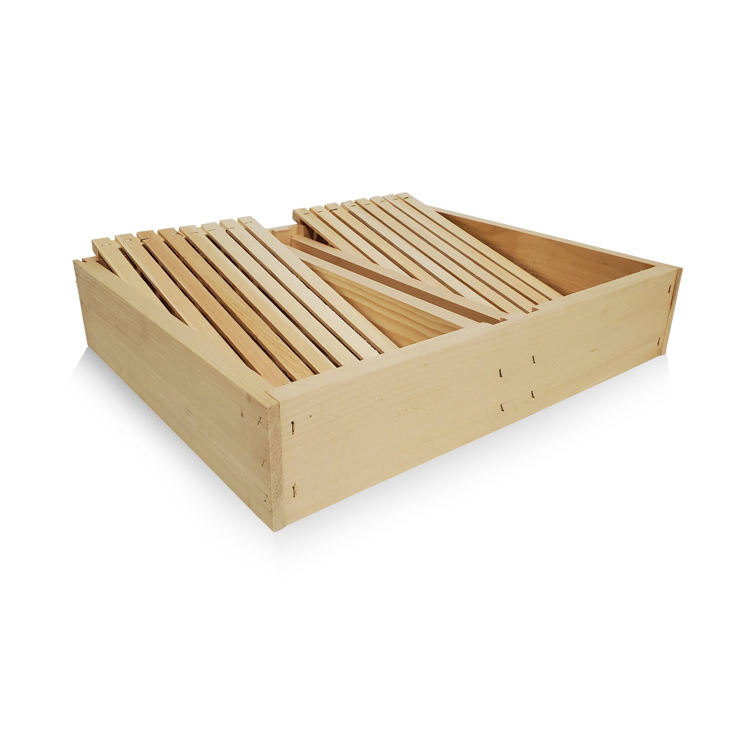 Premium Wooden Top Feeder with Wax Dipping - 10 Frame Beehive Feeder for Beekeeping & Honey Production | Ideal for Hive Maintenance & Beekeepers Supplies