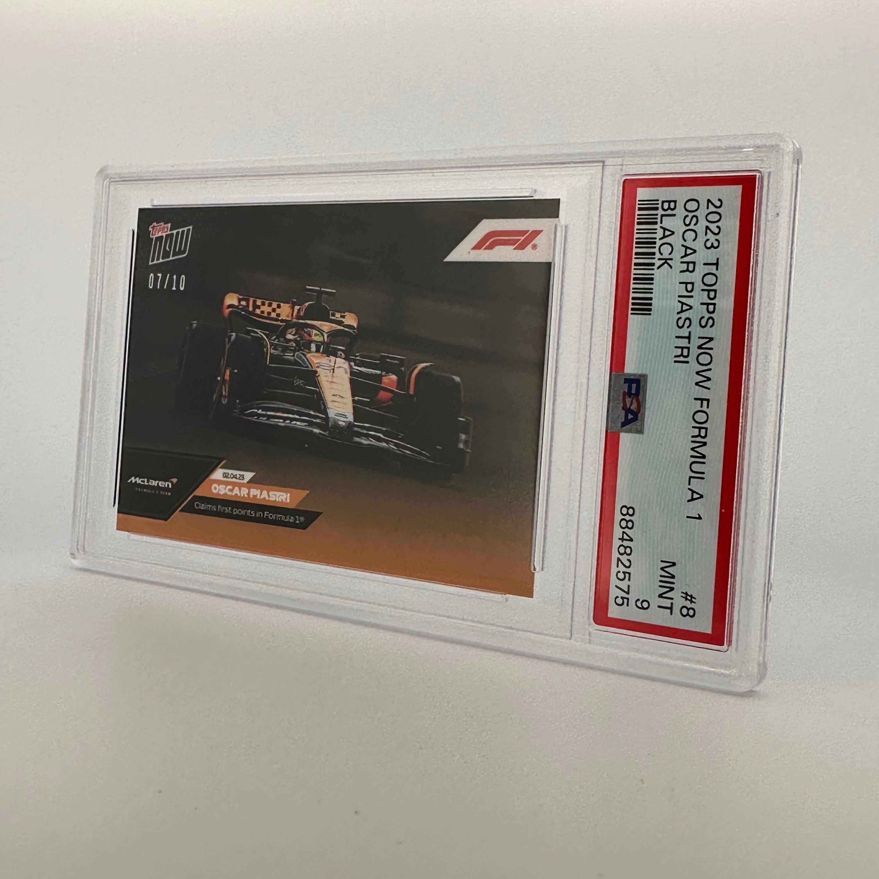 2023 Topps Now Oscar Piastri #8 Black PSA 9 POP 1 - Rare Collectible Trading Card for Sports Memorabilia & F1 Racing Fans