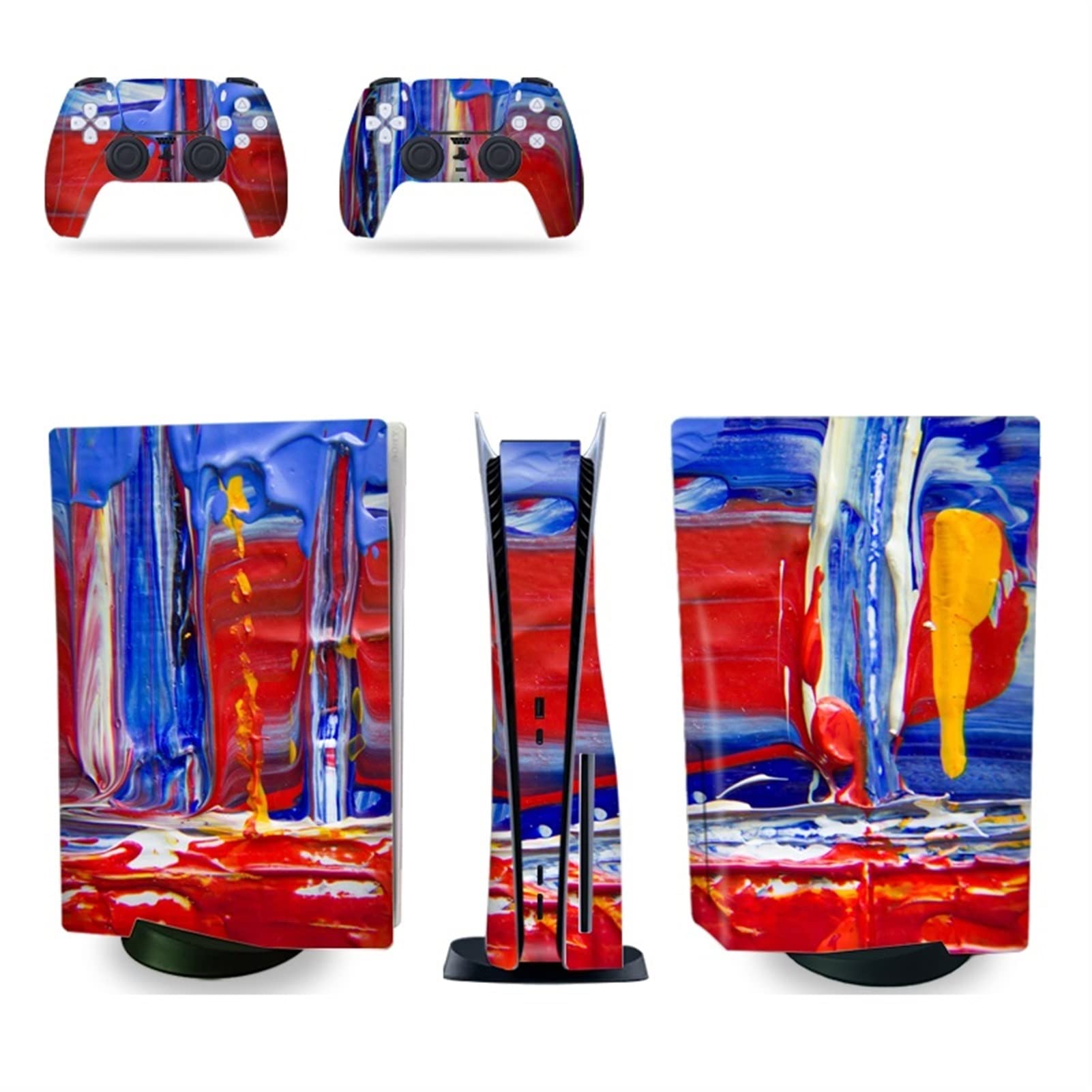 Anime PS5 Skin Cover for Disc Edition Console & Controller - Bubble-Free Vinyl Wrap Scratch-Resistant Protection - Perfect for Gaming Setups & Themed Decor