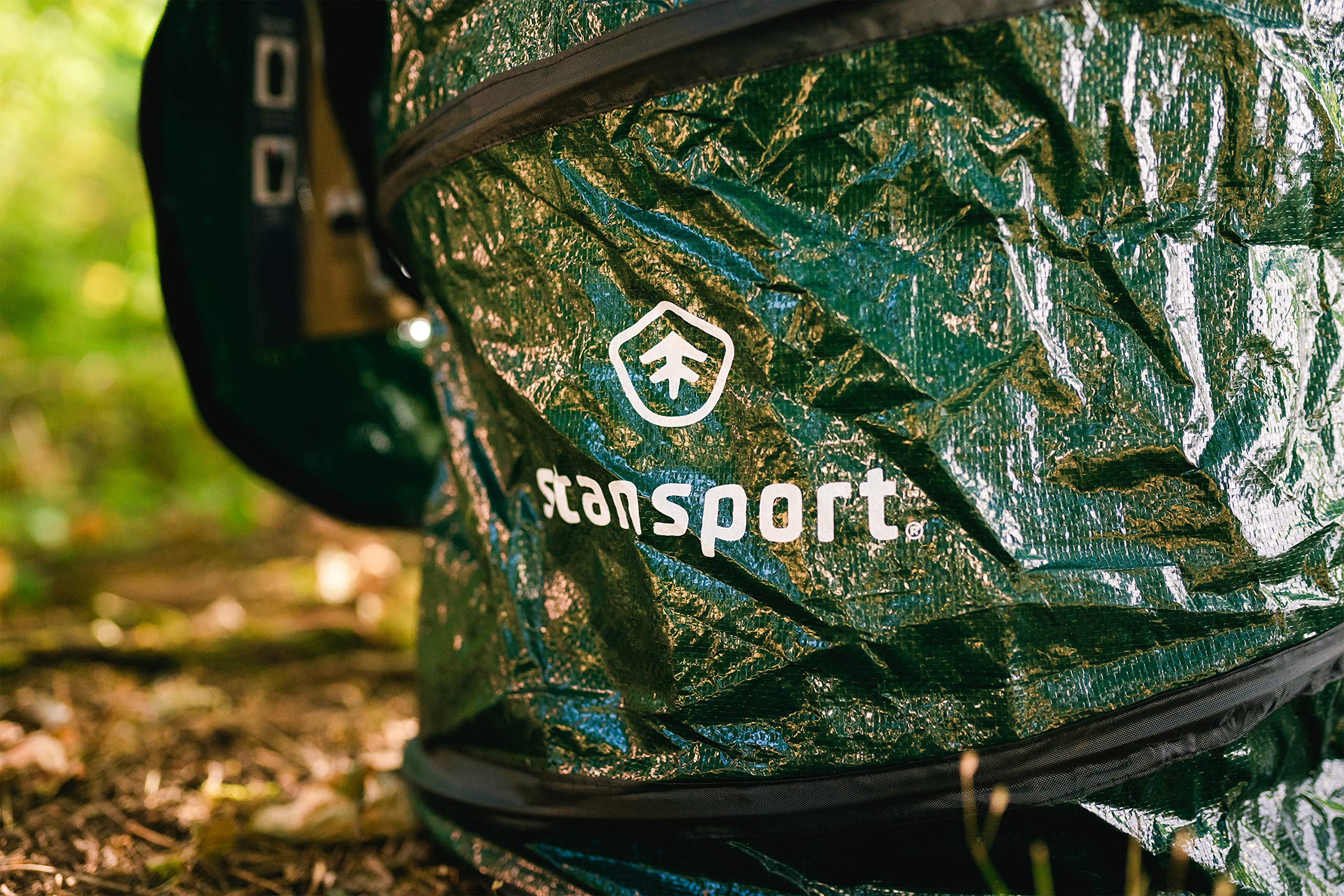Stansport Collapsible Campsite Carry-All & Trash Can - Portable Outdoor Gear for Camping, Picnics, Hiking & Beach Trips
