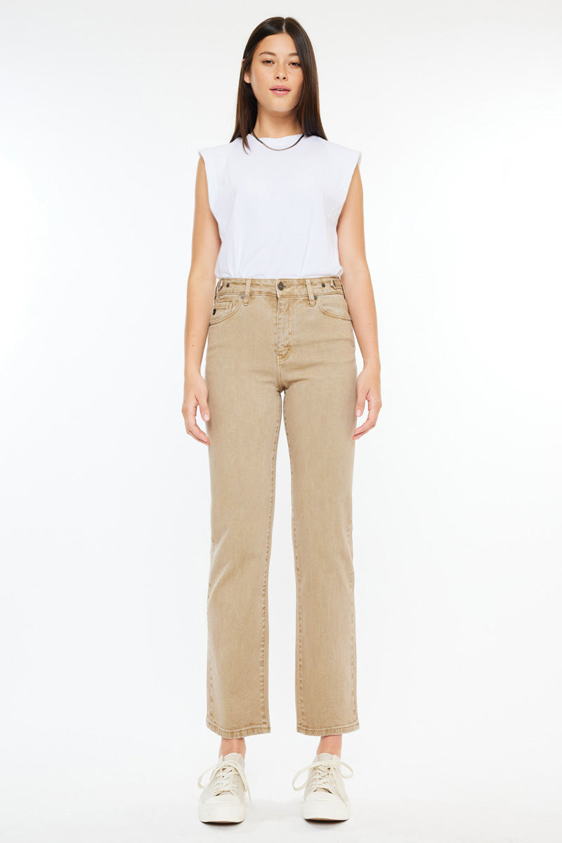 Ashley High Rise True Straight Jeans for Women - Classic Stretch Denim Pants, Comfortable & Flattering Fit - Perfect for Casual Wear, Office, and Everyday Outfits