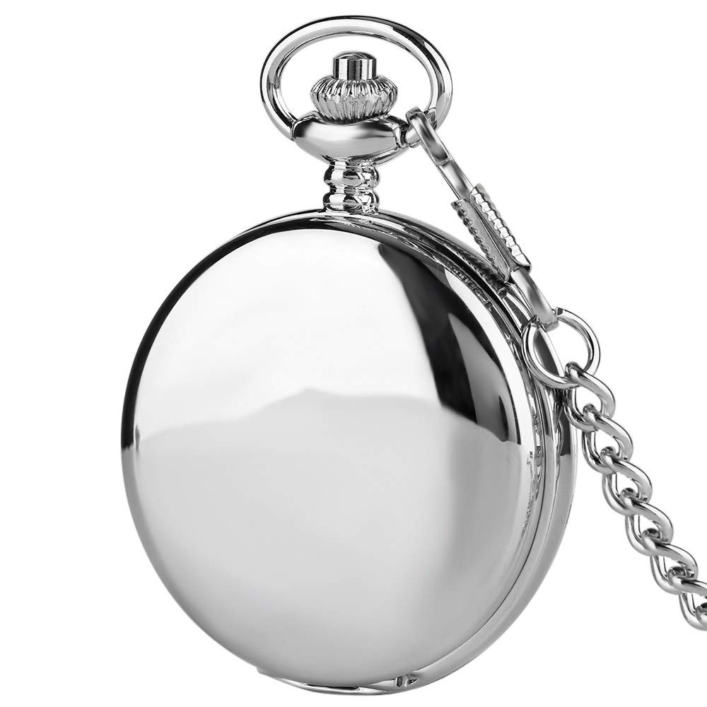 Vintage Steampunk Silver Mechanical Pocket Watch for Men - Double Hunter Skeleton Design with Hand Winding - Perfect for Formal Events, Costume Parties & Collector's Display