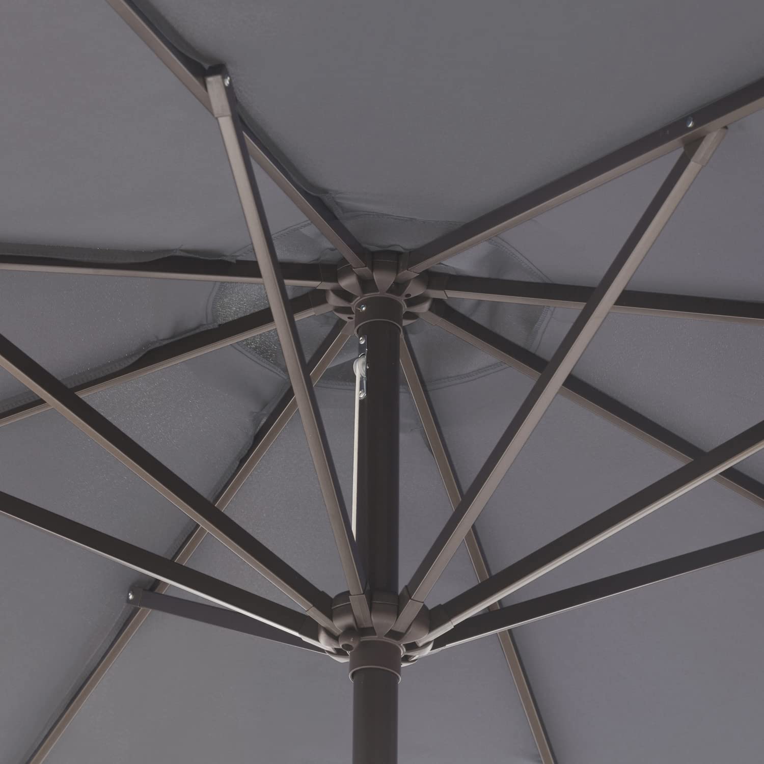 WestinTrends Paolo 9 Ft Outdoor Patio Umbrella with 30 lb Decorative Concrete Base - Gray Market Table Umbrella for Backyard, Poolside & Restaurant Outdoor Dining