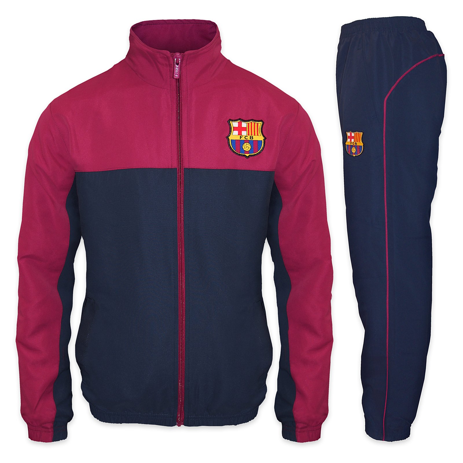 FC Barcelona Official Soccer Jersey & Pants Tracksuit Set for Boys - Authentic Football Gift for Kids, Youth Training Outfit, Matchday Fan Wear