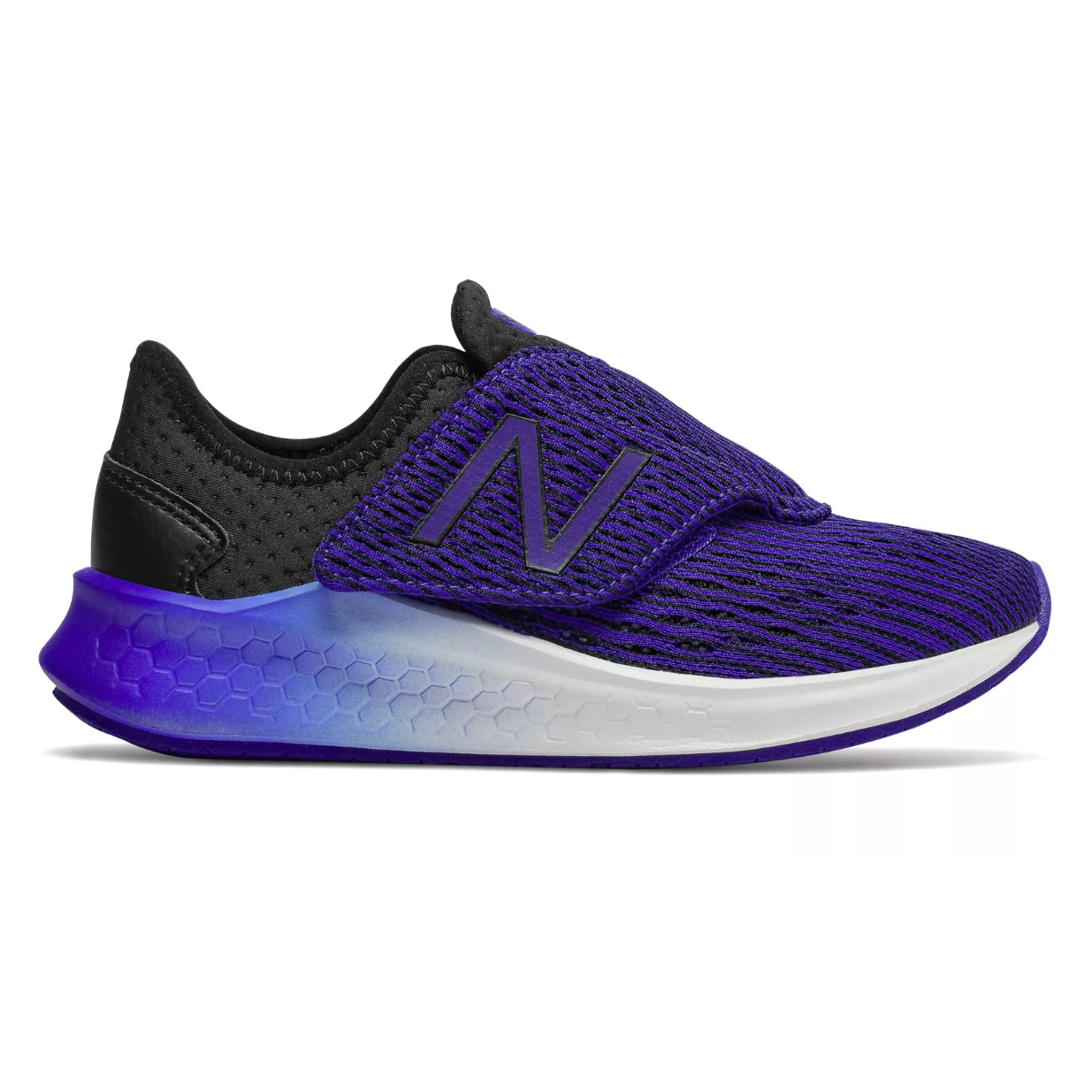 New Balance Fresh Foam Fast Kids Running Shoes - Black/UV Blue - Lightweight Athletic Sneakers for Boys & Girls - Perfect for School, Sports & Daily Activities