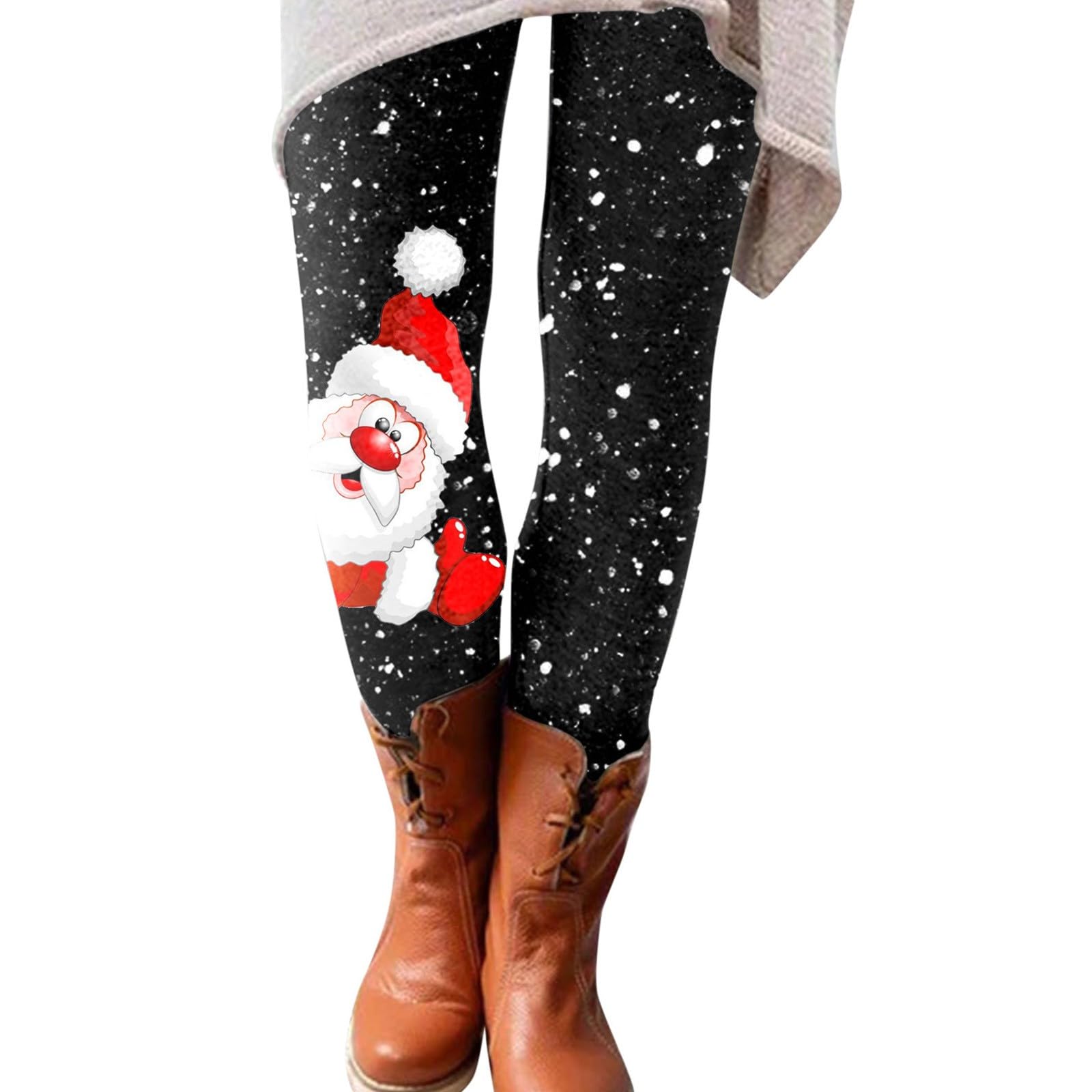 Women's Christmas & Halloween Leggings - Pumpkin Print Yoga Pants for Party & Workout