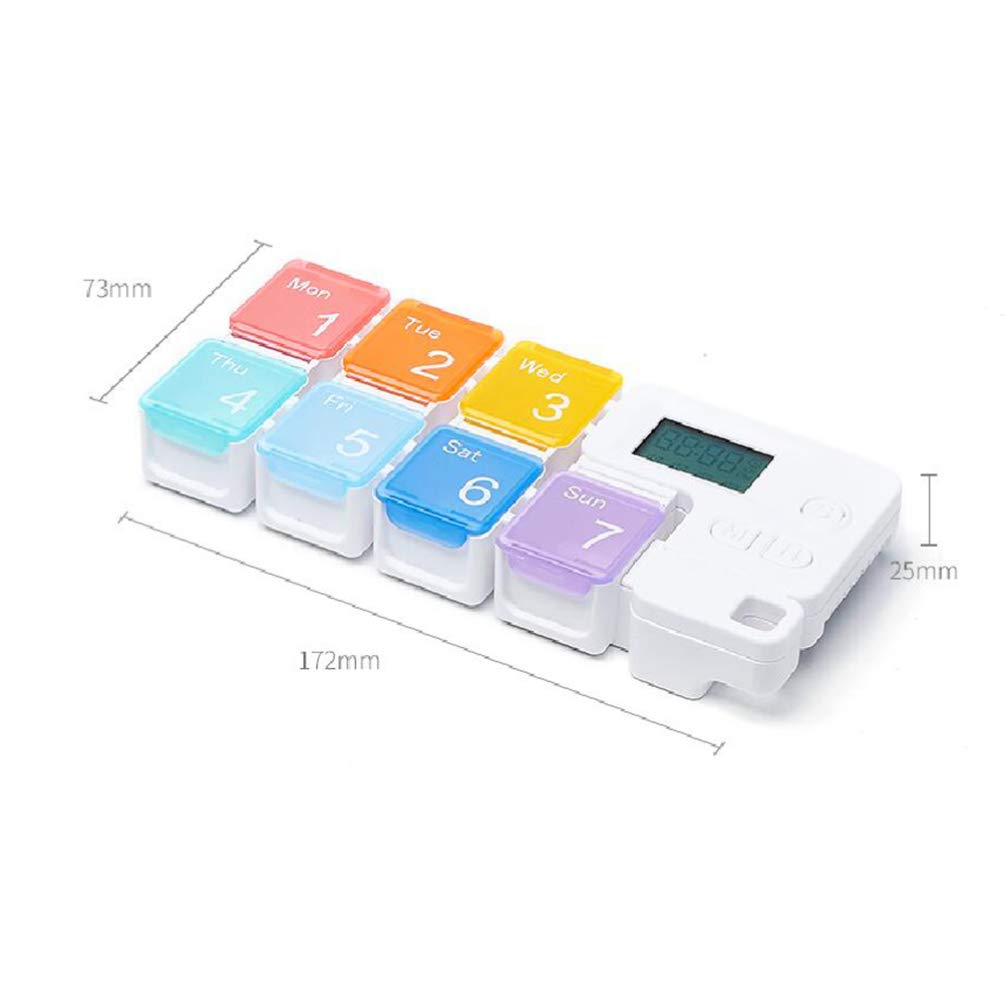 Healifty 7-Compartment Travel Medicine Organizer - Portable Pill Dispenser Case for Daily Medication Storage | Perfect for Vacations, Business Trips & Outdoor Adventures