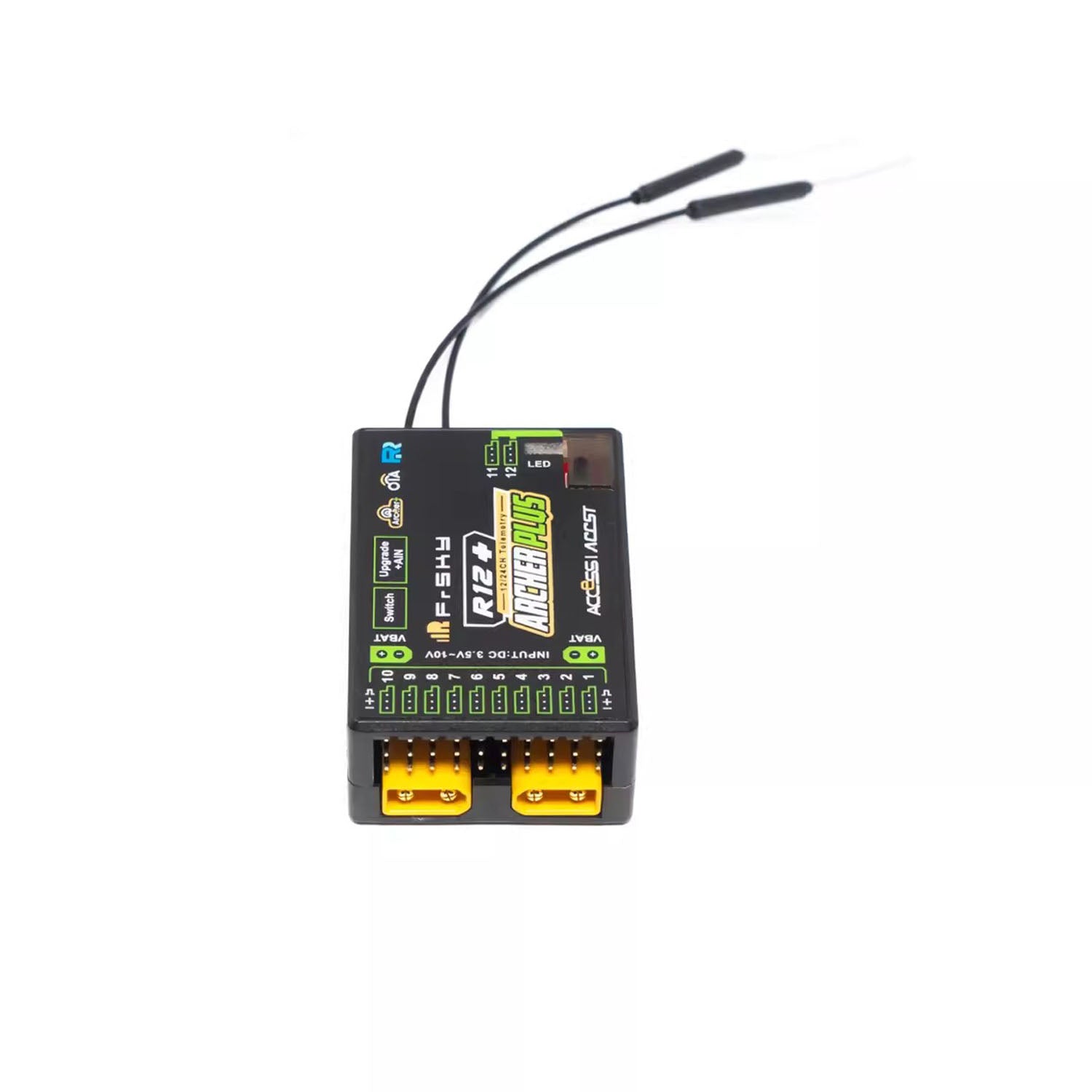 FrSky Archer Plus R12+ Transmitter Receiver for 1/14 Scale RC Trucks, Construction Vehicles & Simulation Cars - DIY Remote Control Accessory for RC Hobbyists and Model Enthusiasts