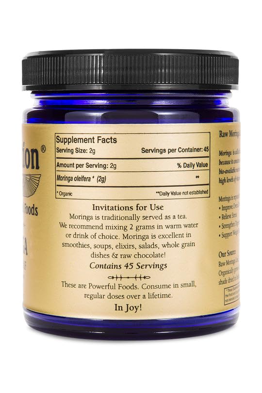 Organic Sun Potion Moringa Leaf Powder - 90g Superfood Supplement for Energy & Immunity | Vegan, Gluten-Free | Smoothies, Teas & Healthy Recipes