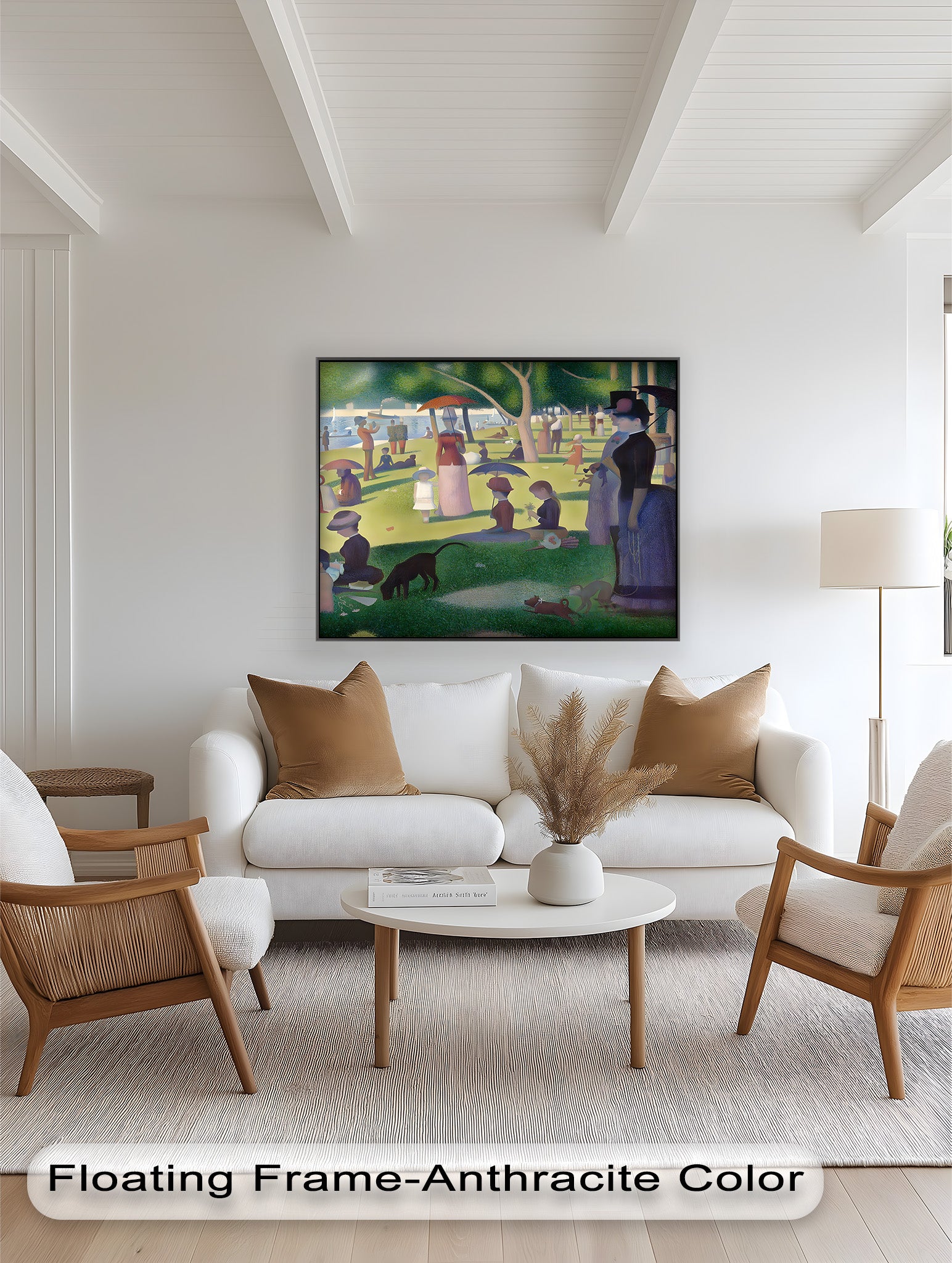 Historic Pointillist Oil Painting - A Sunday Afternoon Masterpiece | Wall Art for Living Room, Office & Gallery Decor