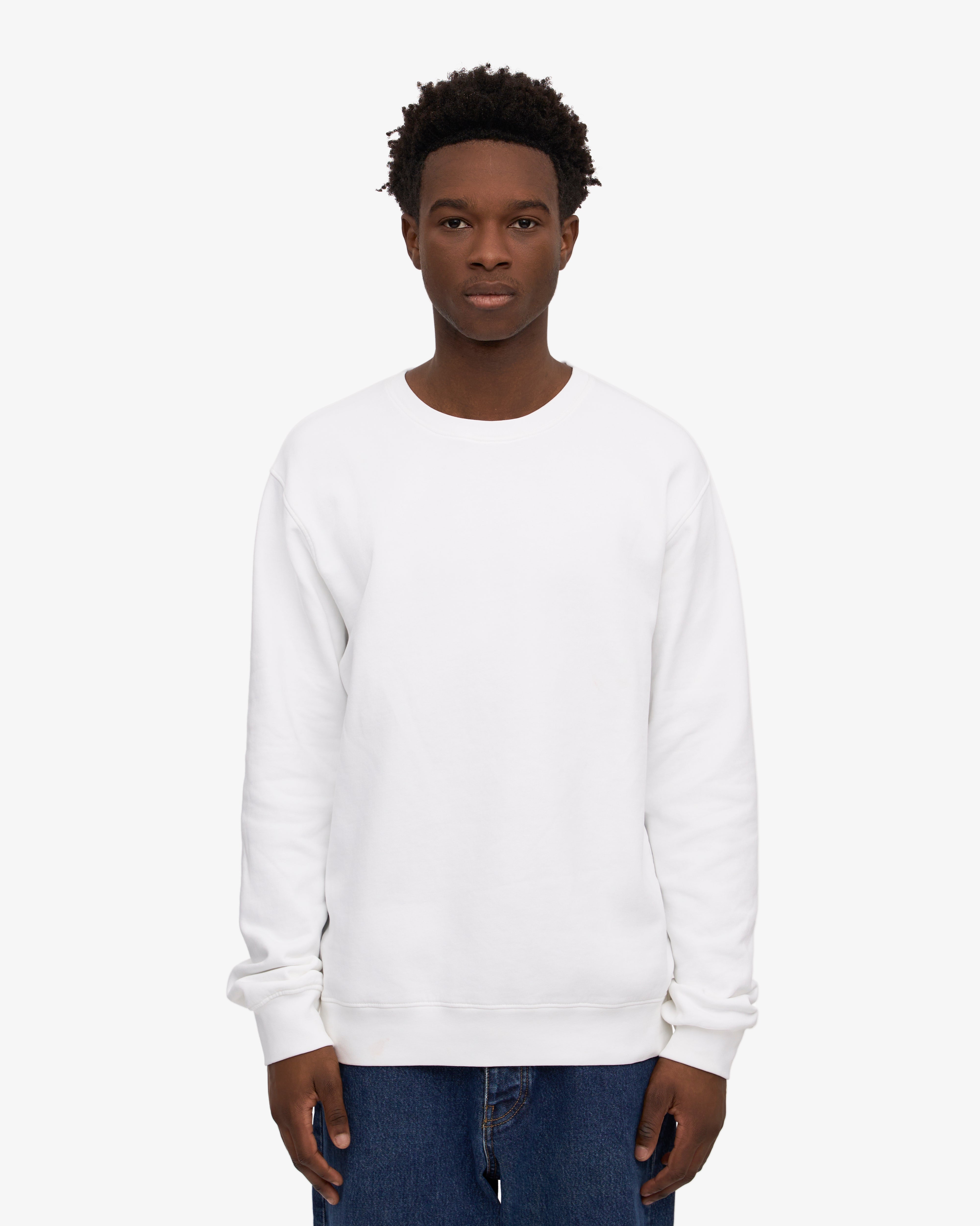 Classic Organic Cotton Crew Neck T-Shirt for Men - Optical White - Casual Wear & Everyday Comfort