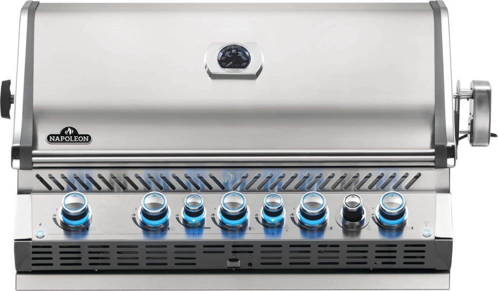 Napoleon Prestige Pro 665 Built-In Gas Grill - Premium Stainless Steel Outdoor BBQ Grill for Patio, Backyard & Deck Cooking