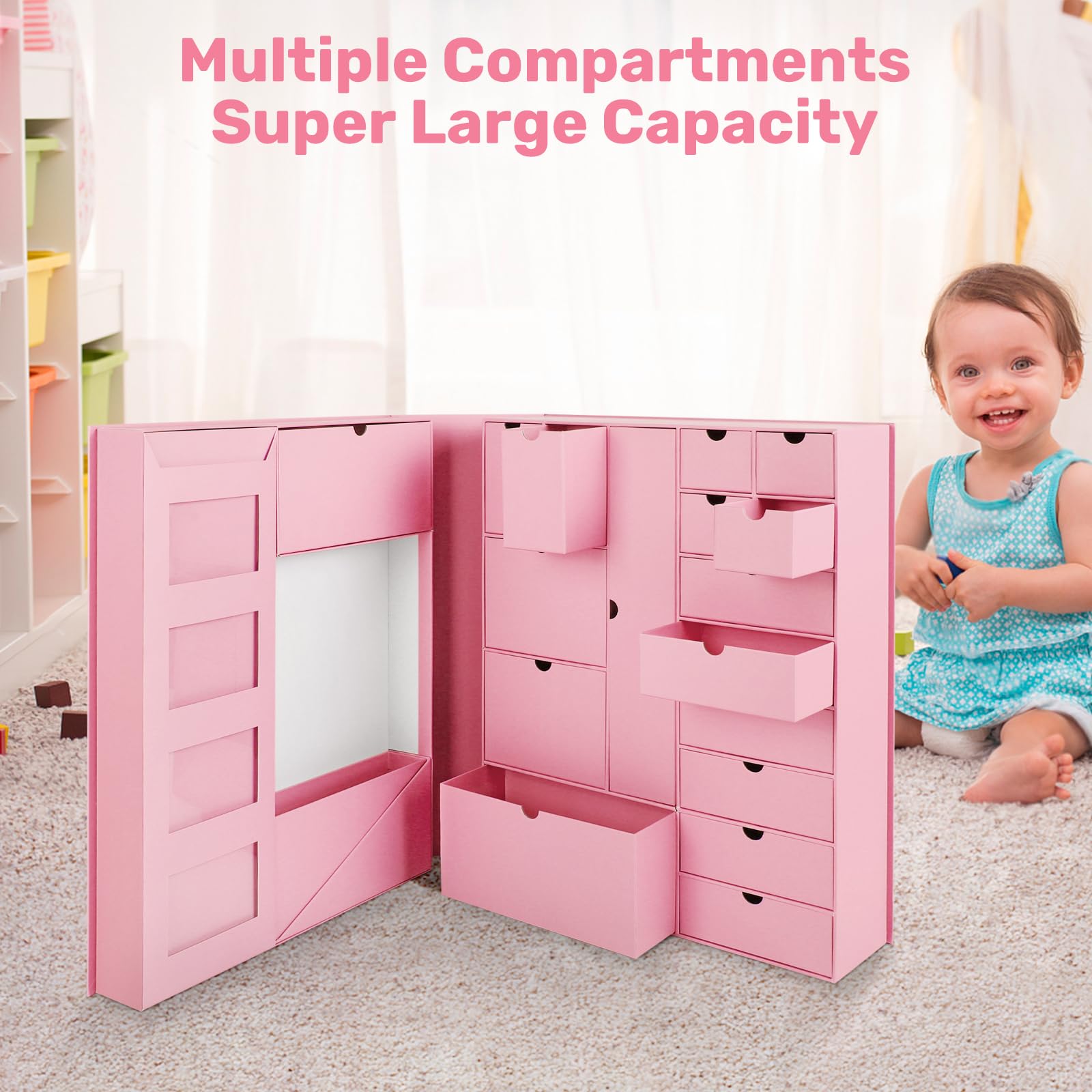 Baby Memory Keepsake Box for Boys & Girls - First Year Pregnancy Storage Organizer with Tin - Perfect for Newborn Keepsakes, Hospital Mementos & Milestone Memories