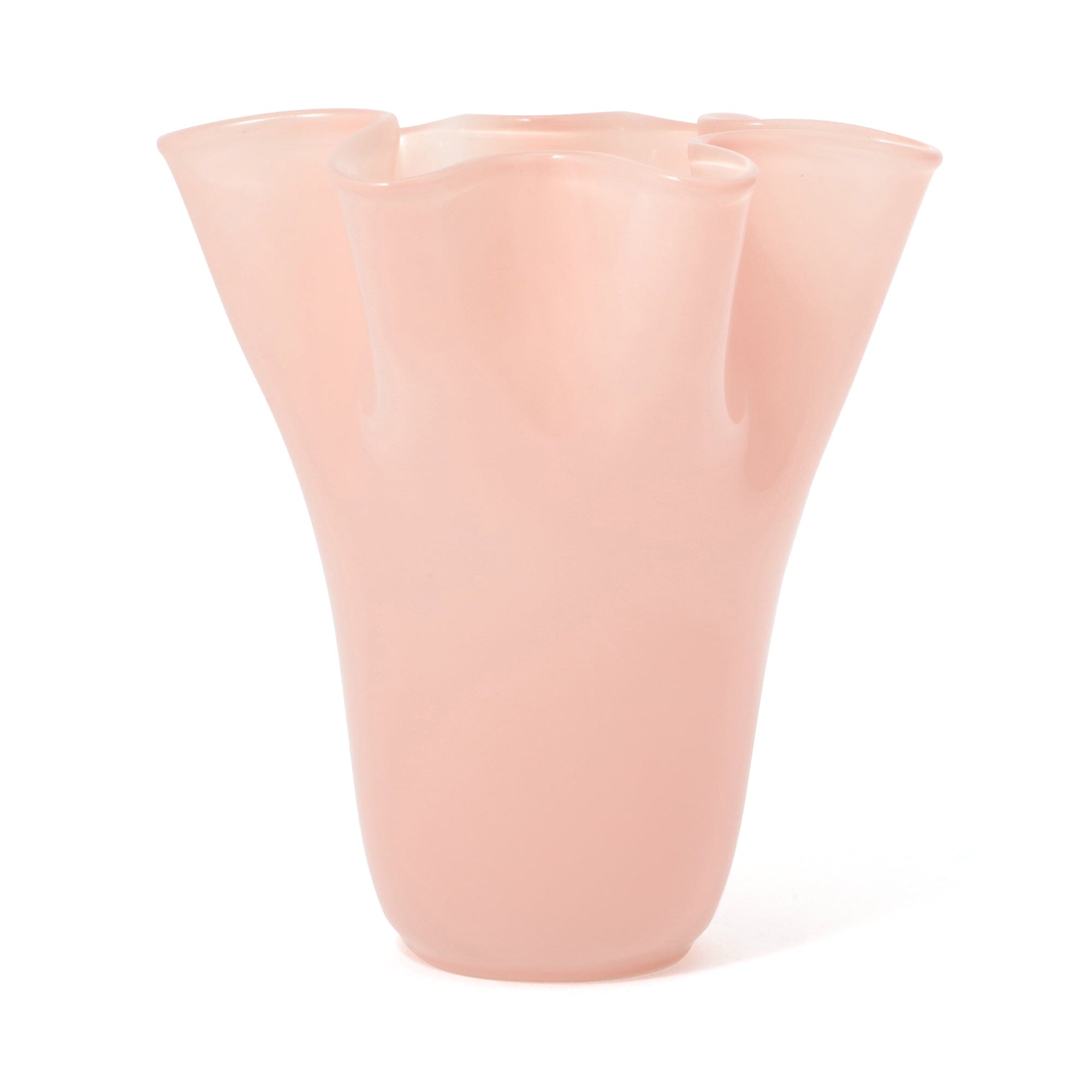 Elegant Floral Vase with Frill Design - Light Pink Home Decor for Living Room, Wedding Centerpiece & Gift Idea