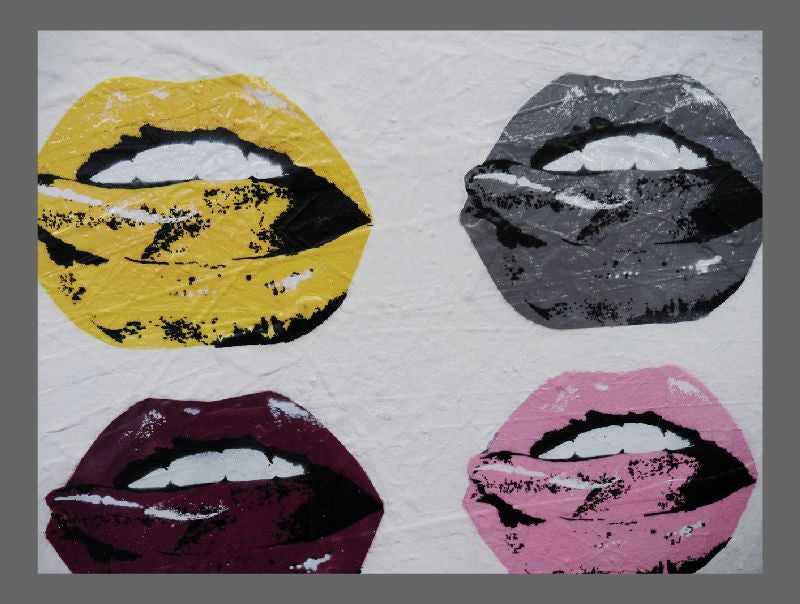 Urban Pop Lips Tongue Art Print - Trendy Wall Decor for Living Room, Bedroom & Office - Modern Pop Art Home Decoration