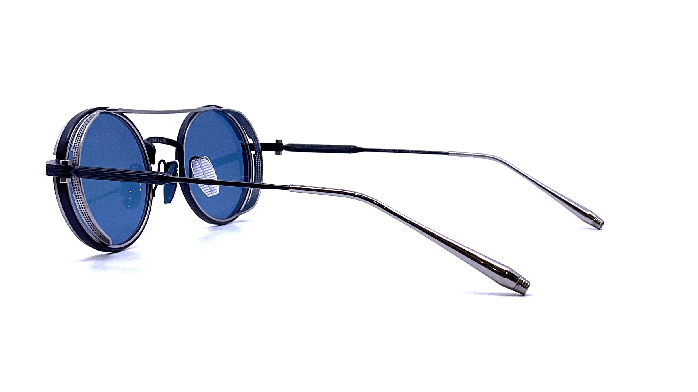 Akoni Eris Mykonos Limited Edition Sunglasses - Matte Navy Blue & Black Palladium Frame - UV Protection for Men & Women - Perfect for Beach, Driving & Outdoor Activities