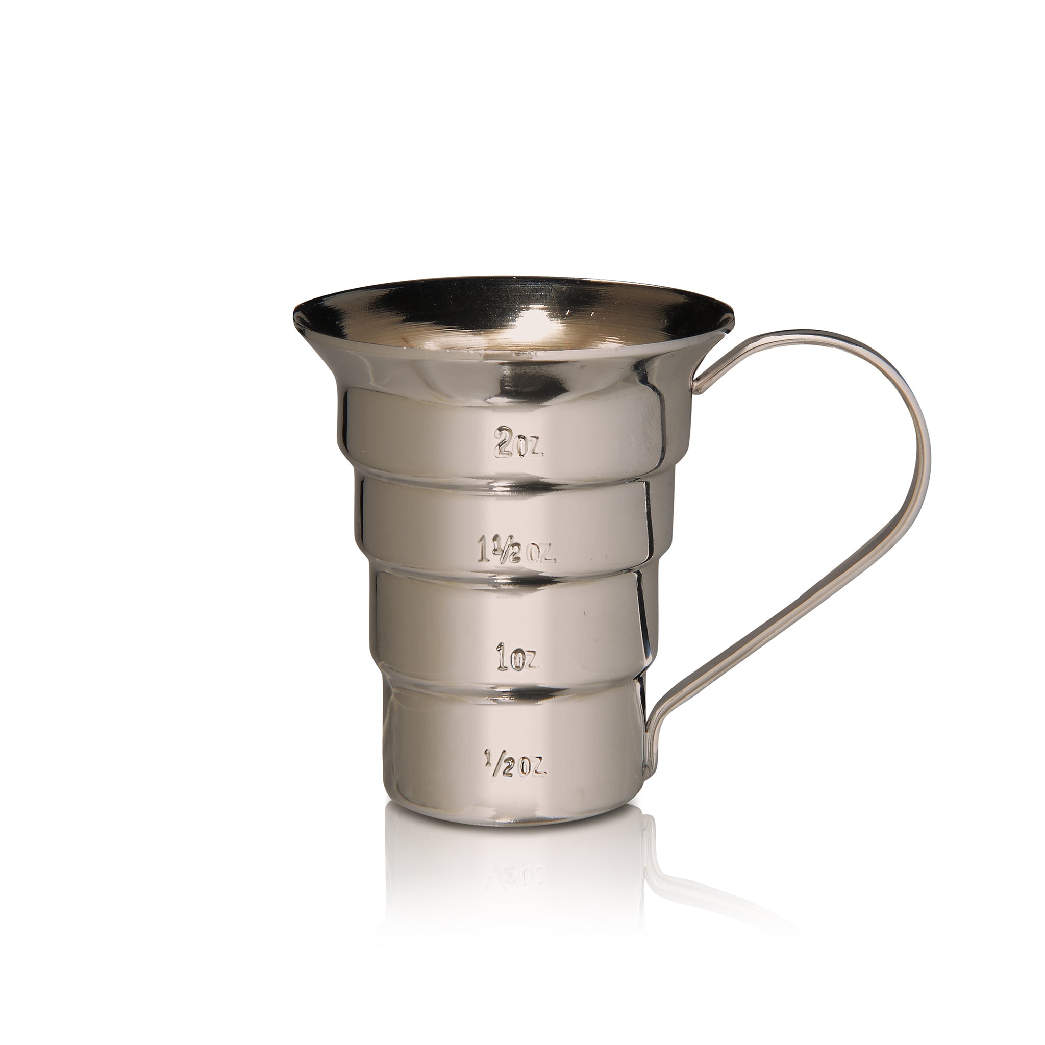 Premium Stepped Jigger in Gunmetal Black - 2oz Measuring Cup for Cocktails, Bartending, and Home Bar Use