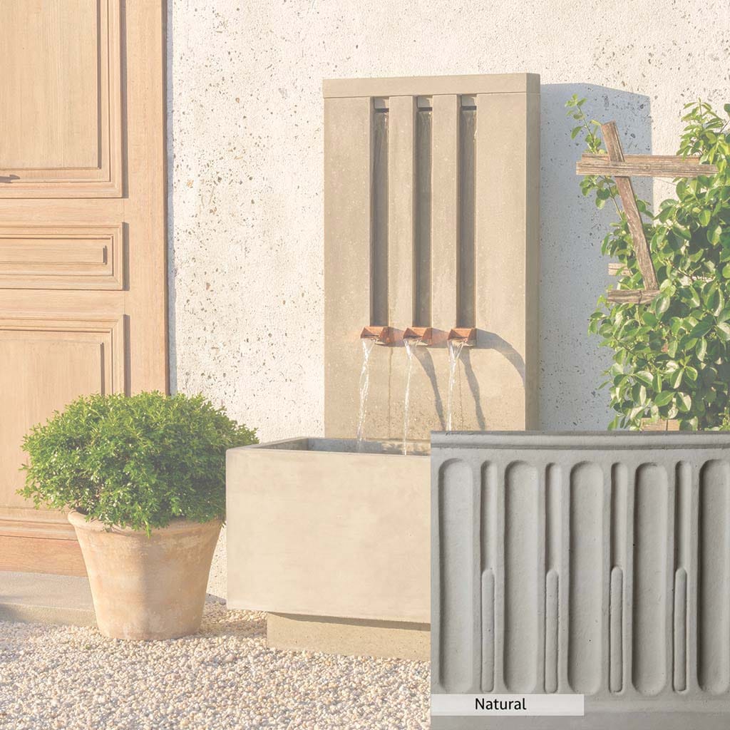 Campania International Mondrian Tall Outdoor Garden Fountain - Modern Water Feature for Patio, Yard, and Landscape Decor