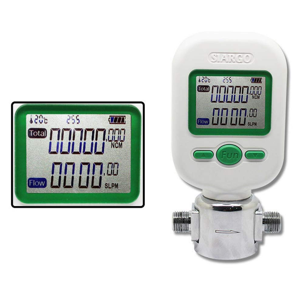 TOPCHANCES Digital Gas Flow Meter 0-25ml/min - Portable Air/Nitrogen/Oxygen Mass Flow Tester with LCD Display (Model MF5706) for Compressed & Inactive Gases - Perfect for Laboratory, Industrial & HVAC Applications