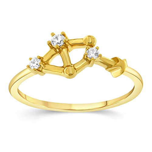 LIBRA- Yellow Gold Over Sterling Silver