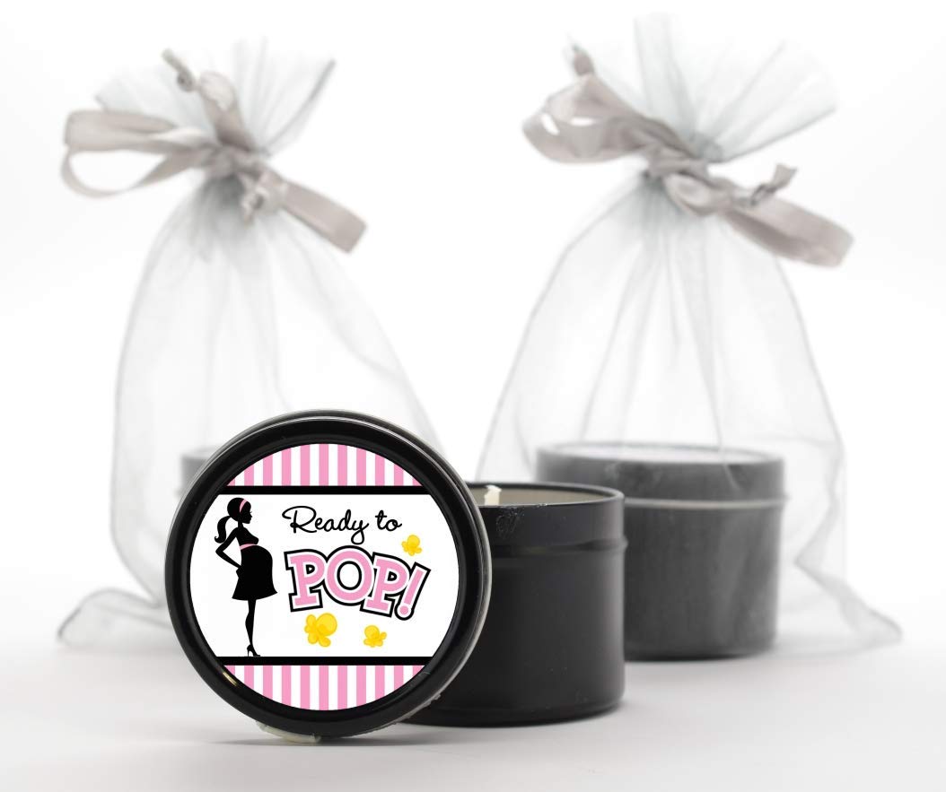40-Pack Classic Ready to Pop Baby Shower Stickers - 2 Inch Round Pink Popcorn Labels for Gender Reveal, Birthday Party Favors & Event Decorations