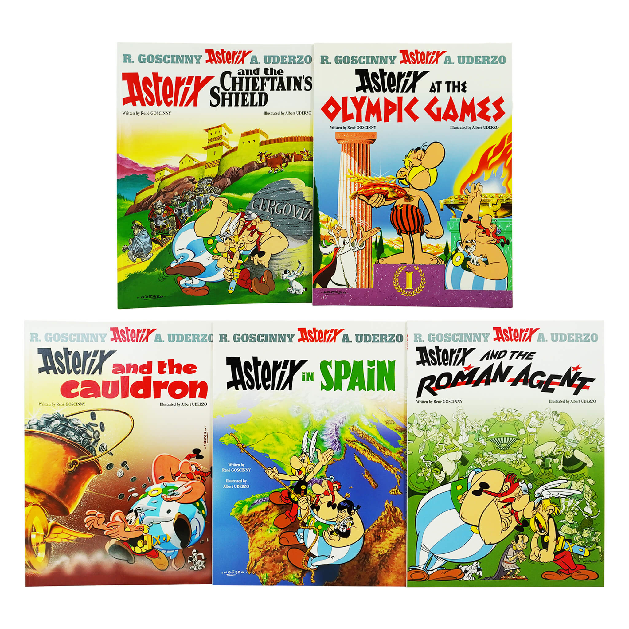 Asterix Series 3 (Books 11-15) by Goscinny & Uderzo: 5-Book Collection Set for Kids Ages 6-11 | Paperback Edition | Perfect for Young Readers, Gifts & Classroom Libraries