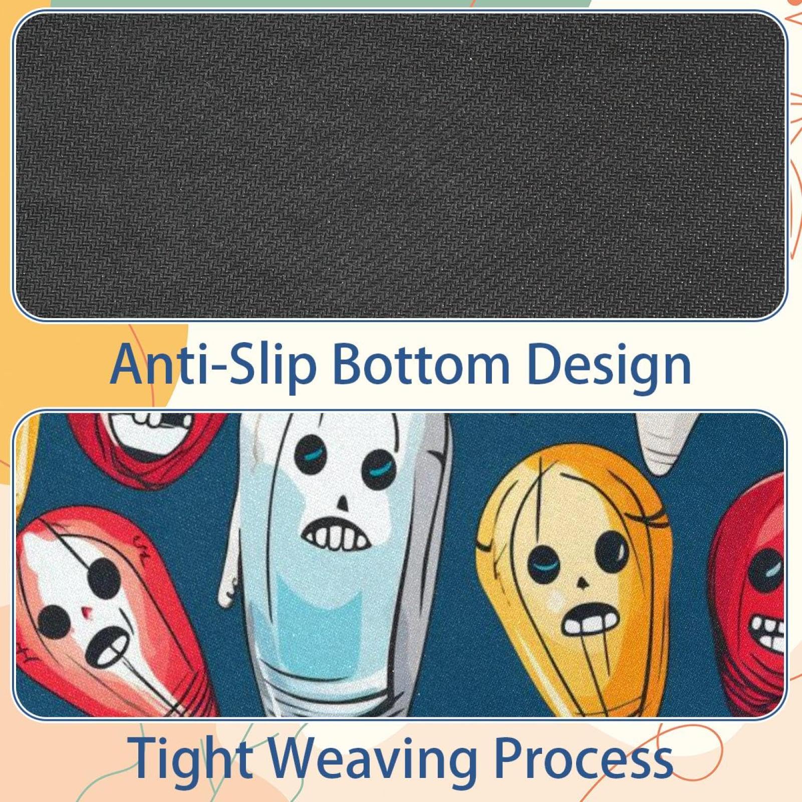 Funny Cartoon Bowling Ball Desk Mat - Non-Slip Rubber Base Gaming Mouse Pad for Work & Play | Perfect for Office, Home & Gaming Setups | Small Desk Pad for Keyboard & Mouse Comfort