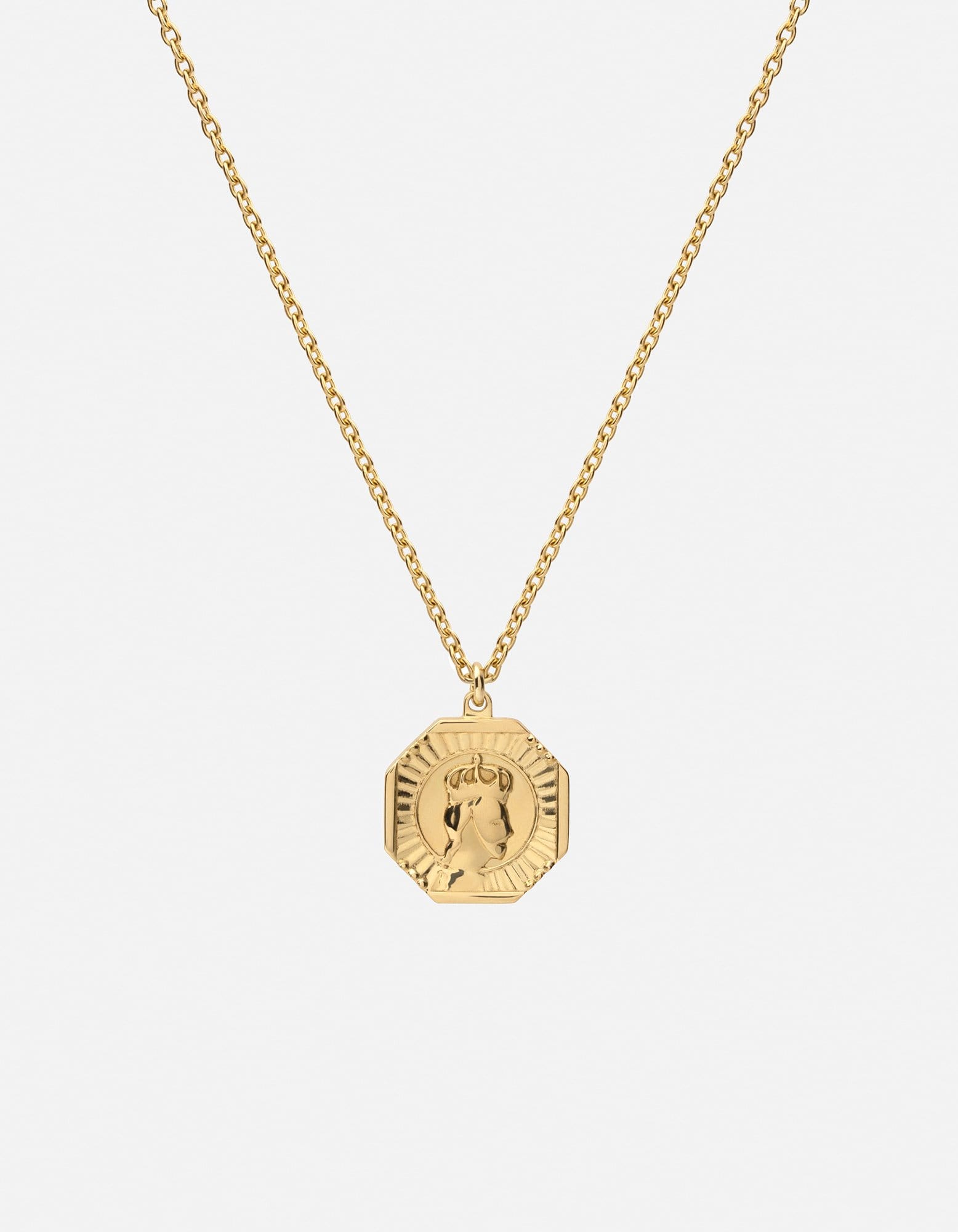 Faceless King Necklace - 18K Gold Vermeil Pendant for Men & Women | Elegant Gothic Jewelry Gift for Birthday, Anniversary & Special Occasions