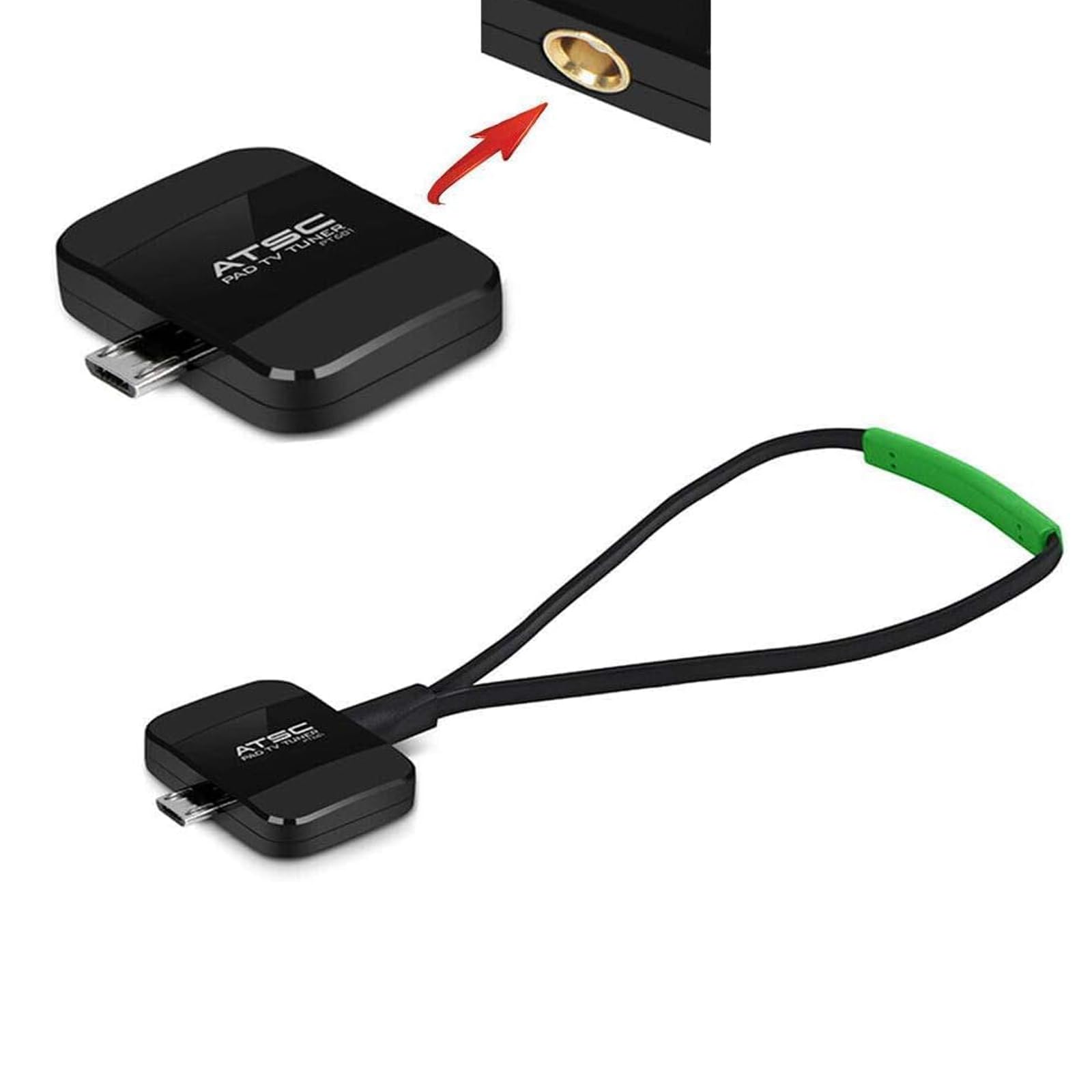 Micro USB TV Tuner Card with Type C Adapter - Freeview HD Receiver for Android, Tablet & PC | Wireless HDTV Stick | No Internet Needed | Watch Live TV Anywhere - Perfect for Travel, Camping & Emergency Preparedness