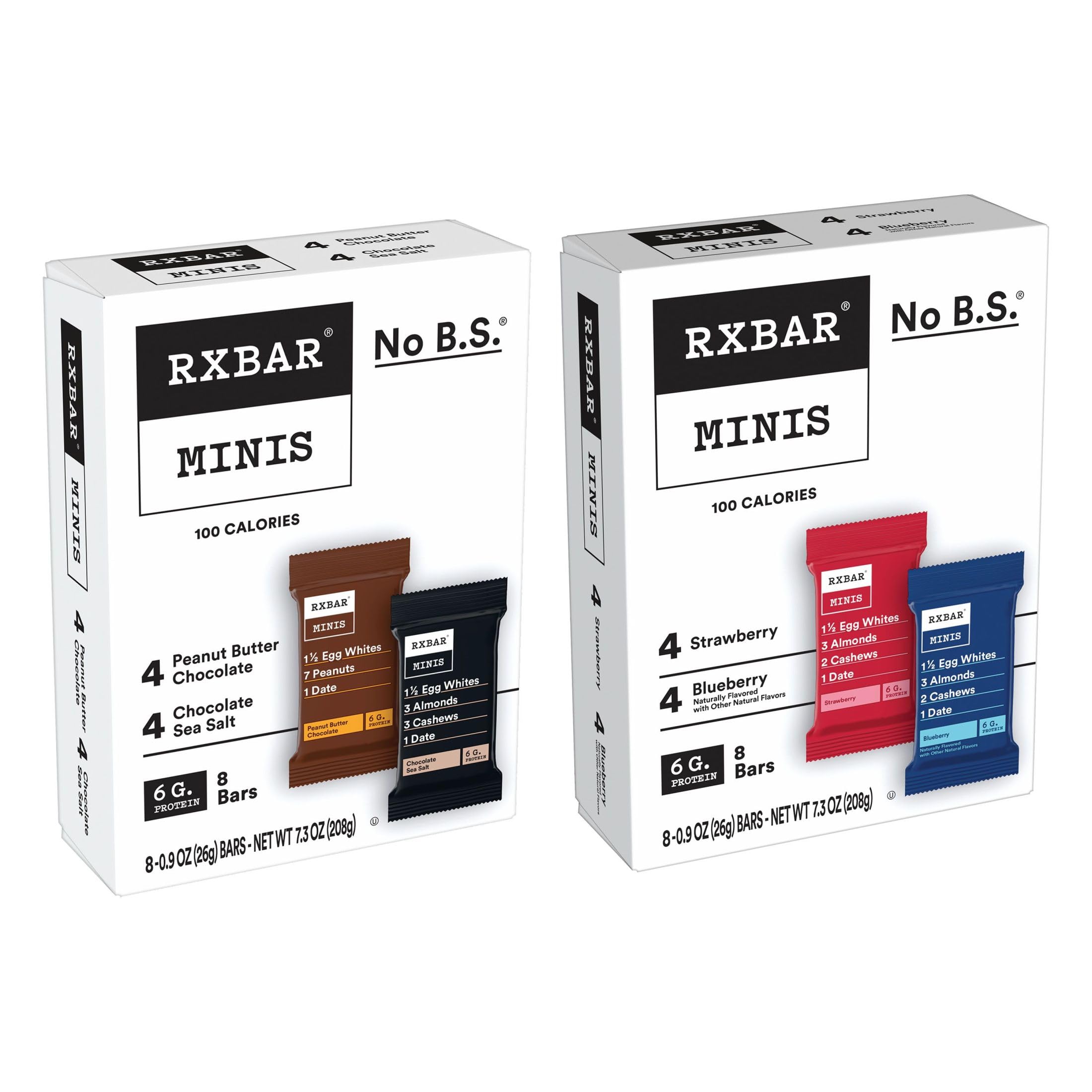 RXBAR Minis Protein Bars Variety Pack - 16 Count for On-the-Go Snacking