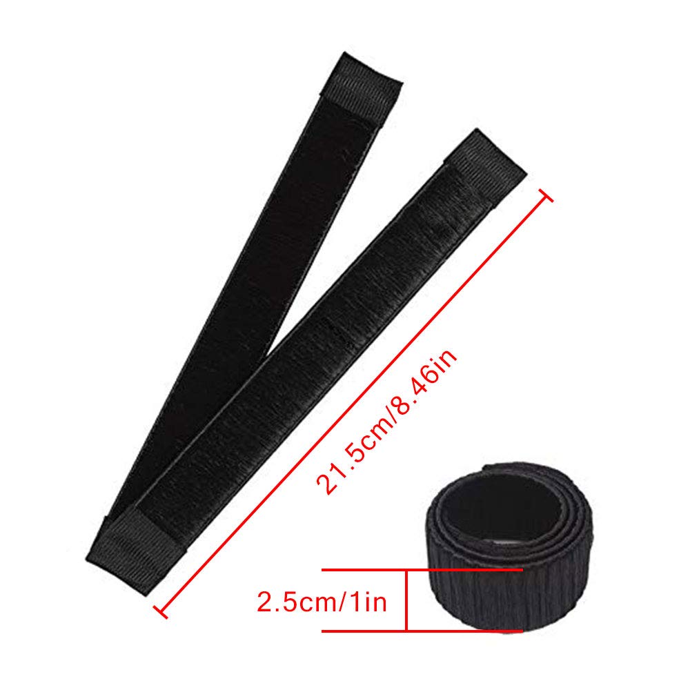 Chrontier 3PCS Black Hair Bun Maker - Easy Snap Donut Updo Shaper, DIY Ponytail Holder & Styling Roll Tool for Ballet, French Twist - Perfect for Women & Girls Hair Accessories | Great for Dance, Workout & Everyday Hairstyles