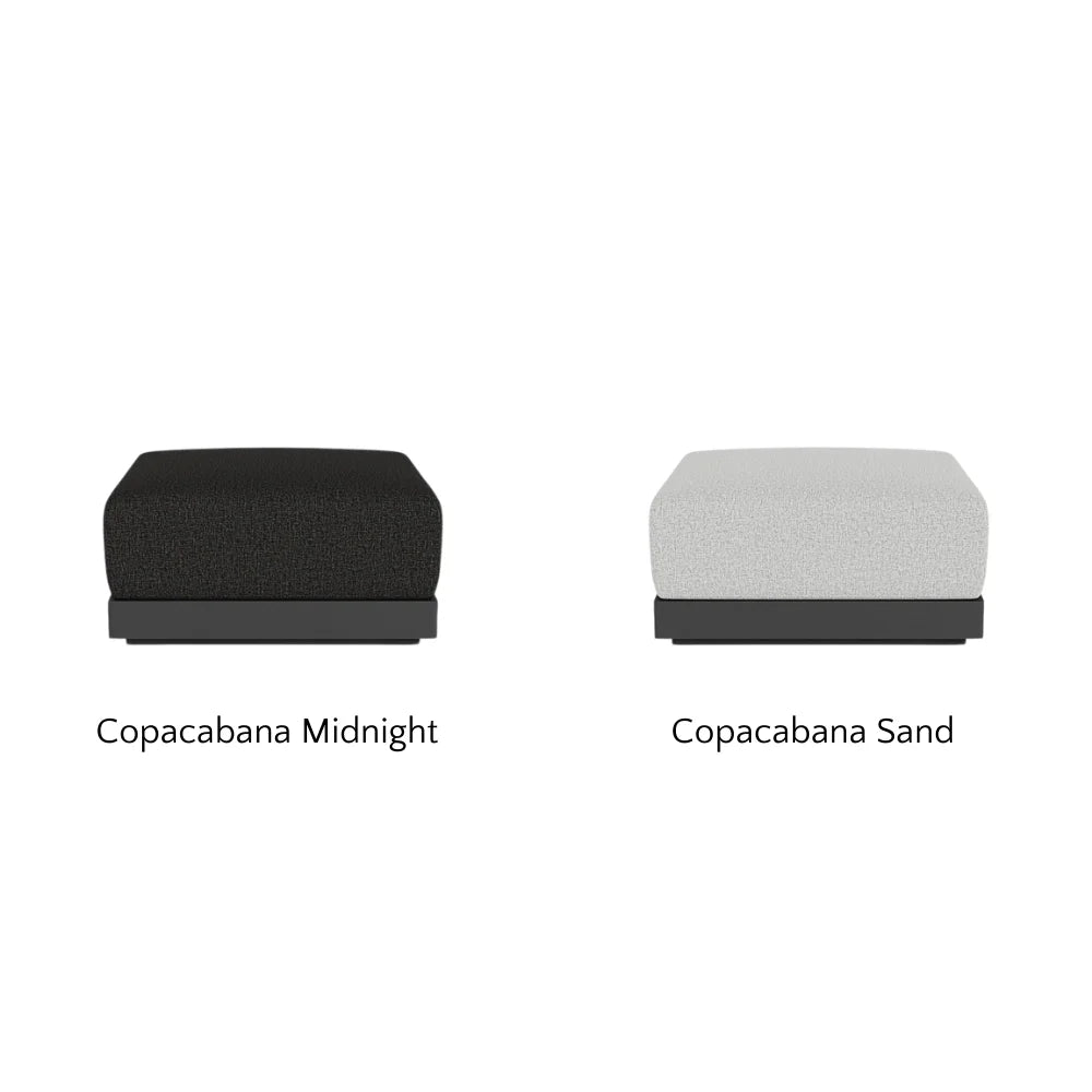 Antigua Outdoor Ottoman - Waterproof Patio Furniture, Weather-Resistant Garden Stool for Poolside, Deck, or Backyard Relaxation