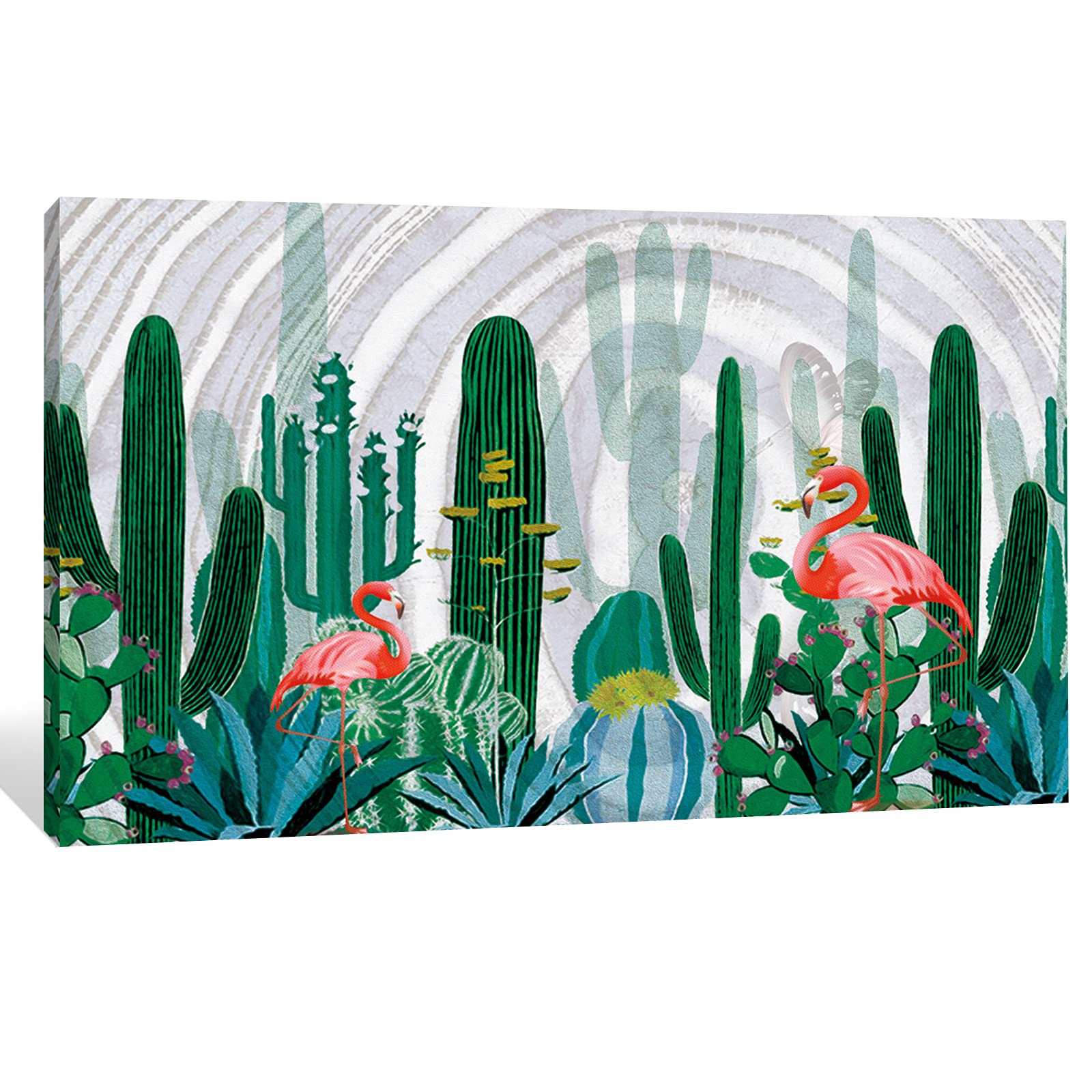 Botanical Canvas Wall Art - Plant and Cactus Poster for Bedroom, Bathroom & Home Decor - 28x40 Inches - Perfect for Living Room, Office & Nursery Wall Decor