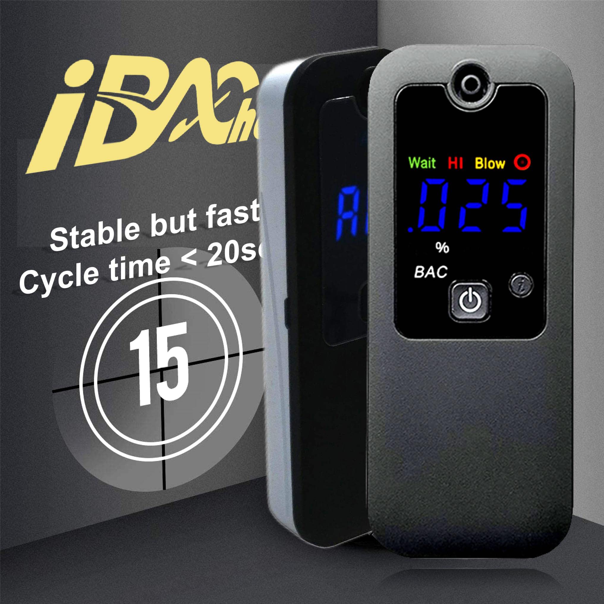 Professional Digital Breathalyzer with High-Accuracy Sensor - Rechargeable Alcohol Tester for Personal & Workplace Use - Includes 10 Disposable Mouthpieces | Perfect for Home Safety Checks, Office Parties & Law Enforcement Scenarios