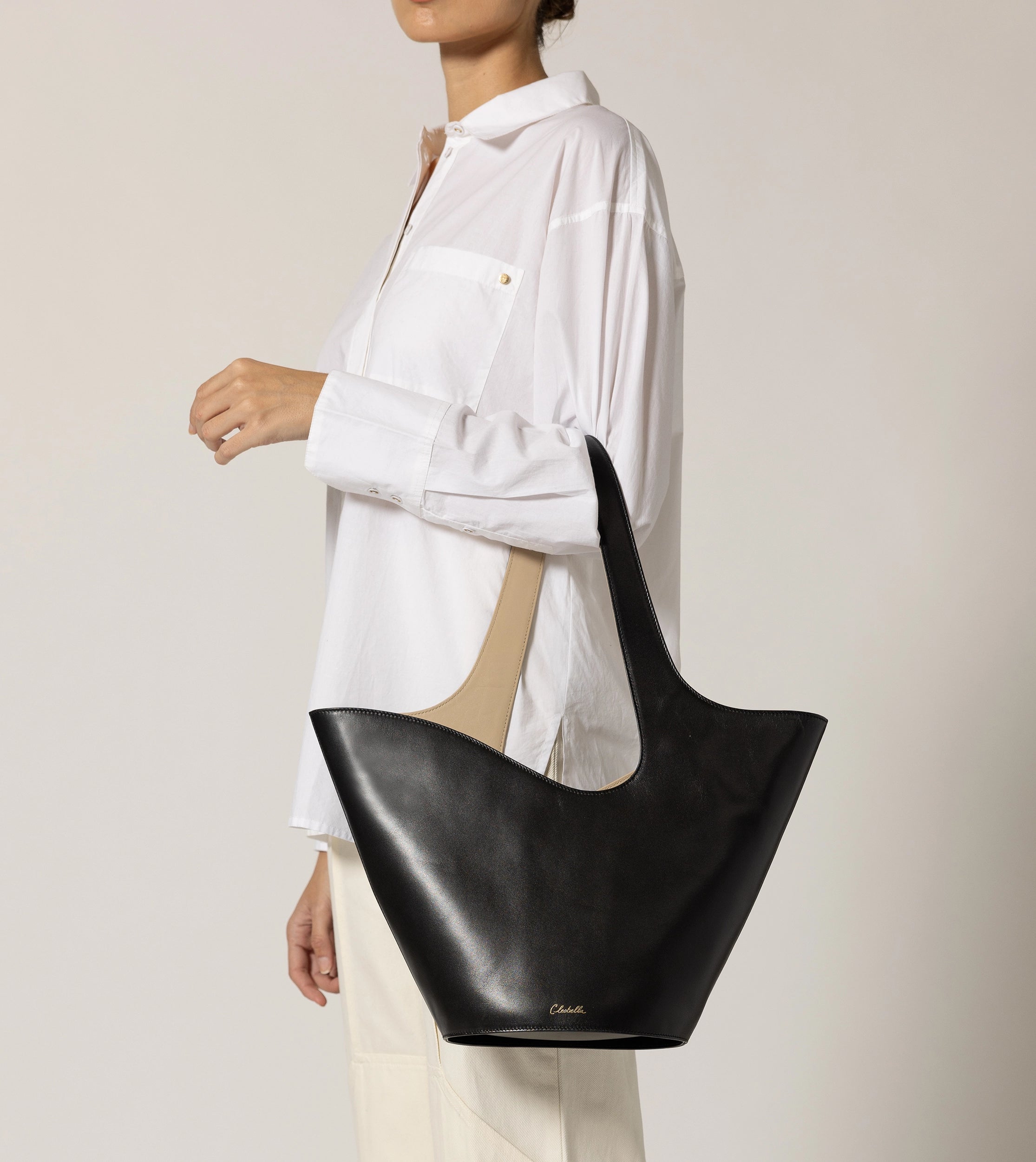 Stylish Astrid Tote Bag for Women - Black & Moccasin Leather Crossbody Shoulder Bag - Perfect for Work, Travel & Everyday Use