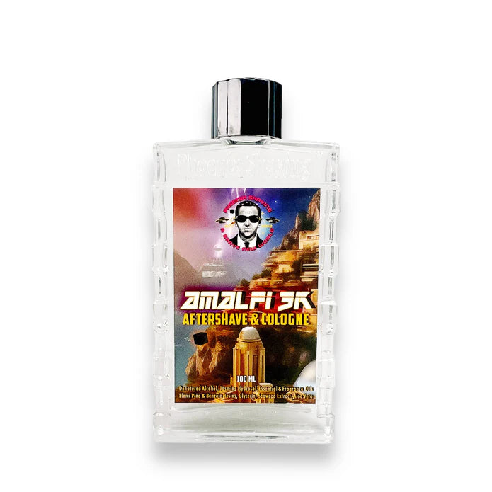 Phoenix Shaving Amalfi 3000 Artisan Aftershave & Cologne for Men - Premium Scented Post-Shave Balm & Fragrance - Perfect for Daily Grooming, Special Occasions & Gift Giving