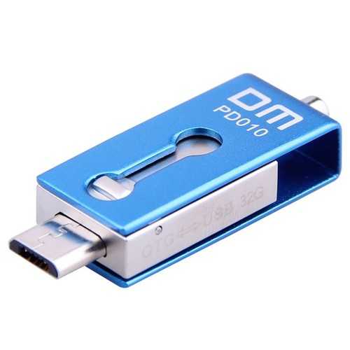 DM PD010 16GB Micro USB OTG Flash Drive - Portable Metal Waterproof USB Stick for Smartphones, Android Devices & Data Storage