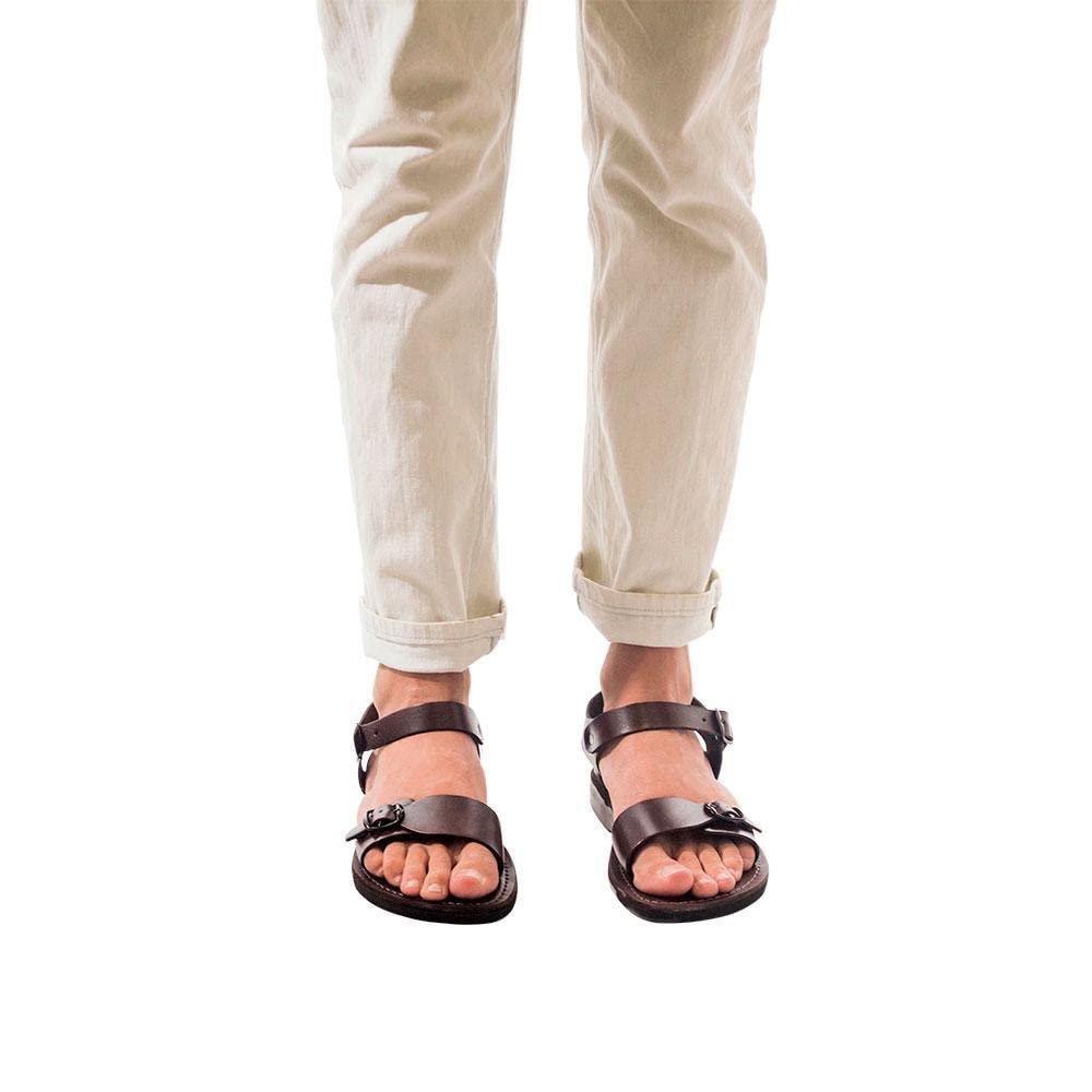 Original Leather Adjustable Buckle Sandals for Men - Comfortable & Stylish Summer Footwear for Beach, Travel & Casual Outings